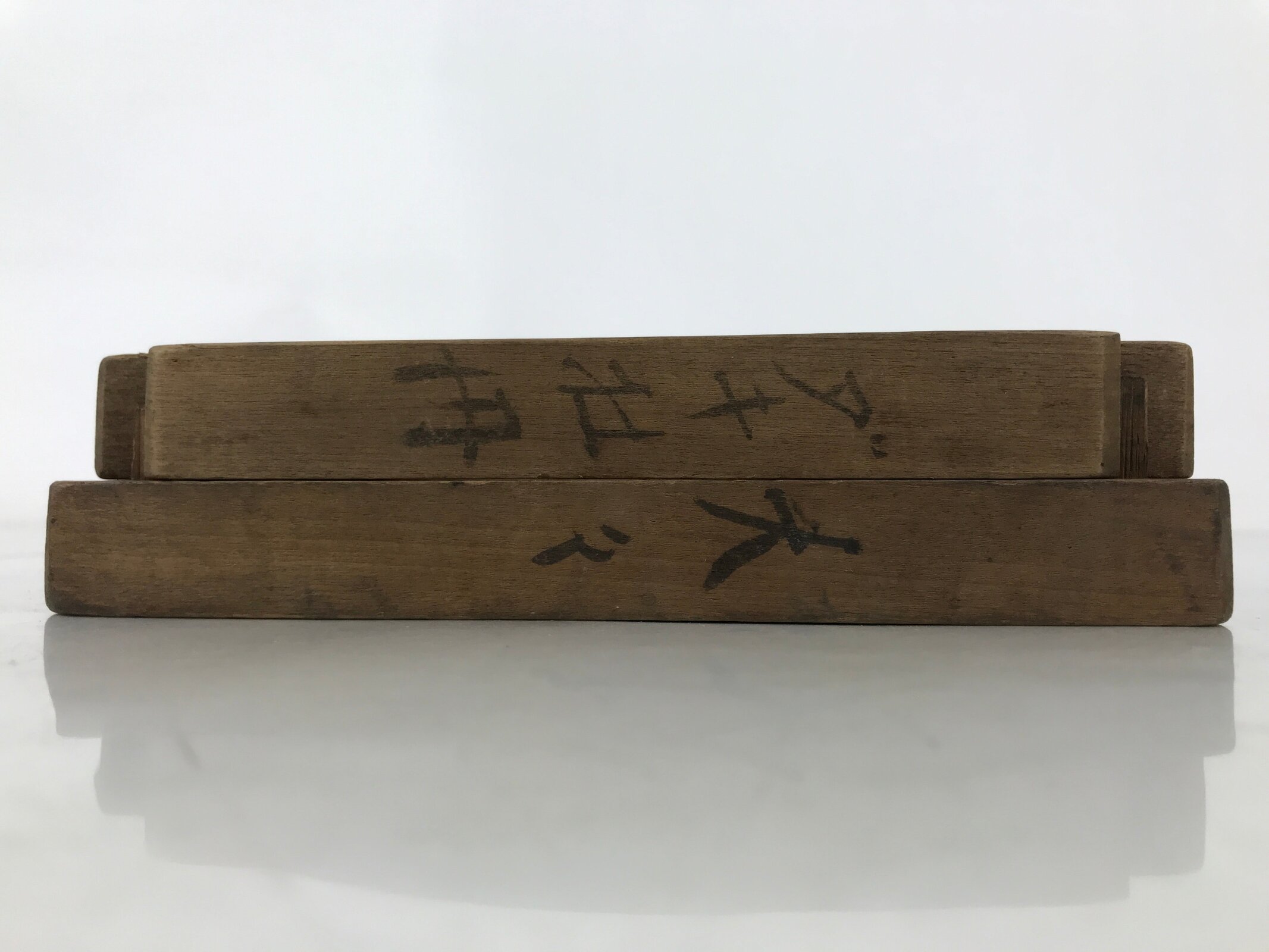 Japanese Wooden Kashigata Cake Mold Vtg Sweet Wagashi Reversible Mon Crest Kg671