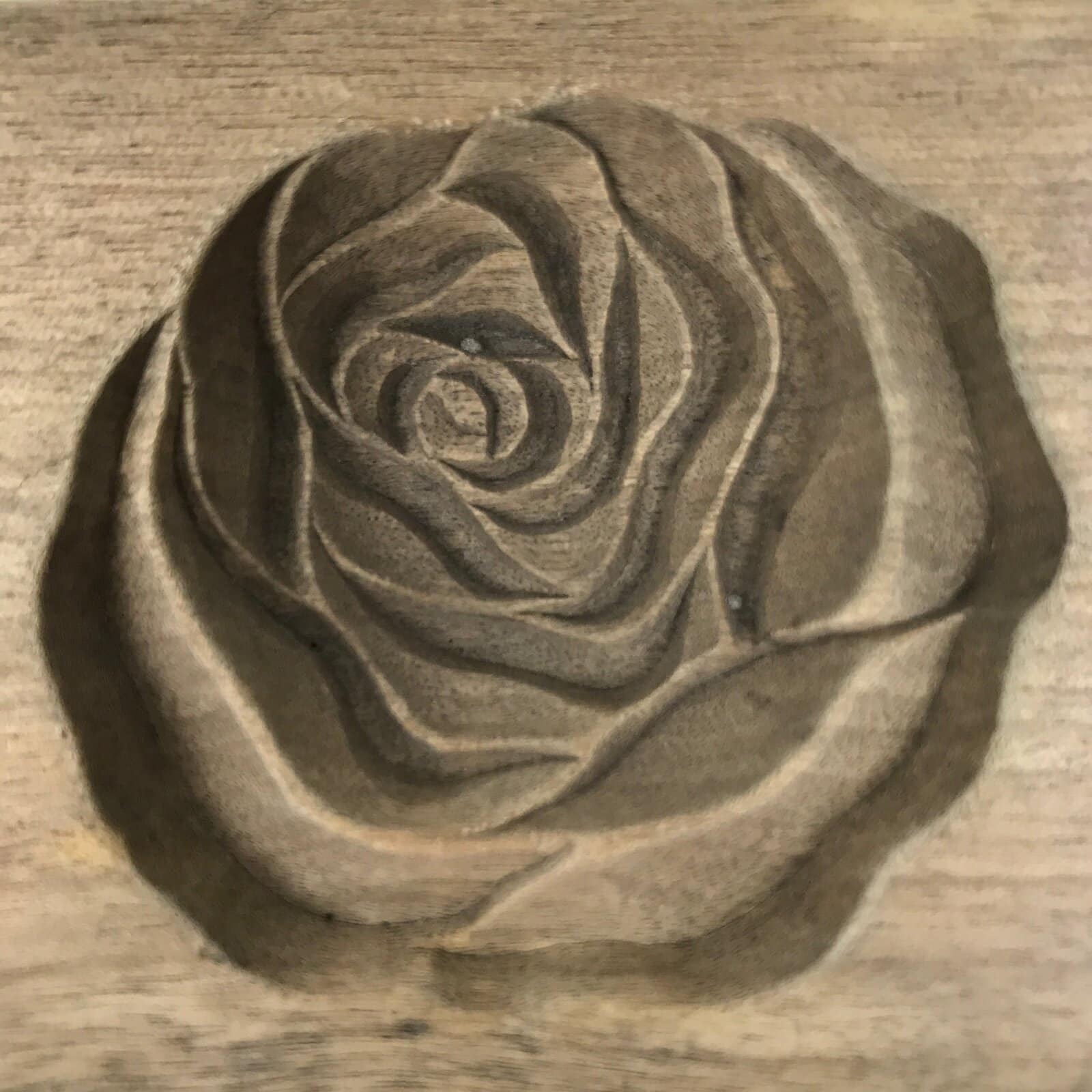 Japanese Wooden Kashigata Cake Mold Vtg Sweet Wagashi Small Rose Bara Kg724