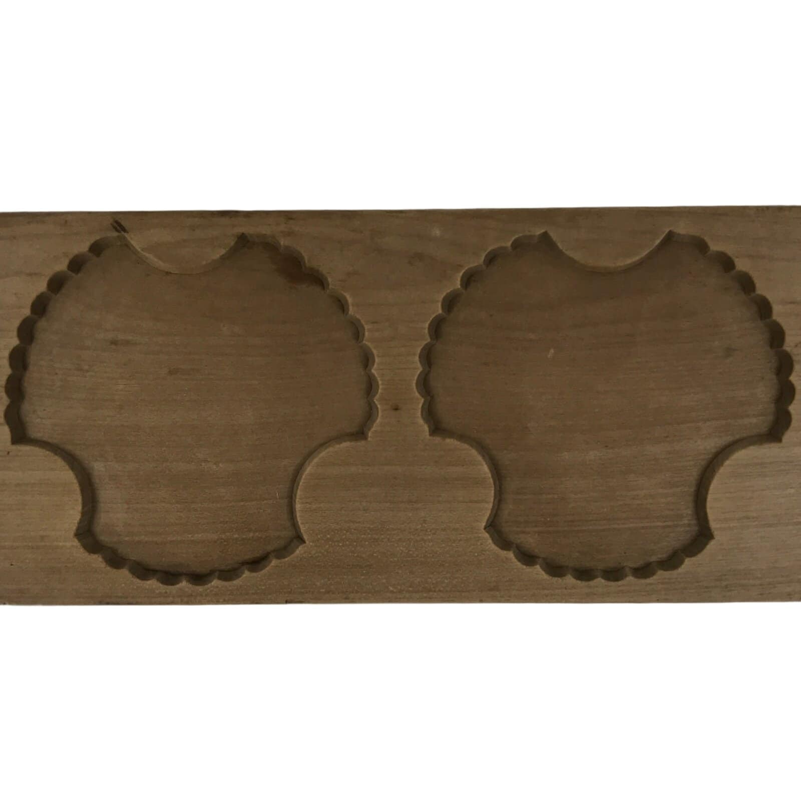 Japanese Wooden Kashigata Cake Mold Vtg Sweet Wagashi Yukiwa Snowflake Mon Kg743