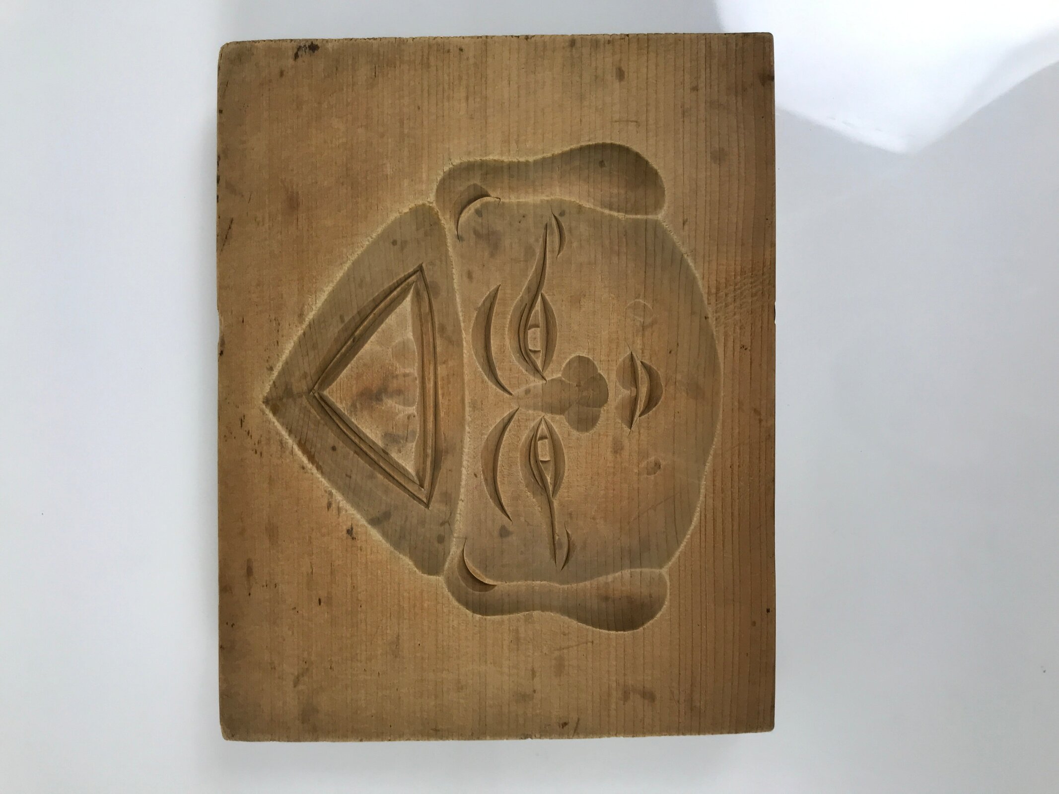 Japanese Wooden Kashigata Cake Mold Vtg Sweets Wagashi 7 Lucky Gods Ebisu Kg787