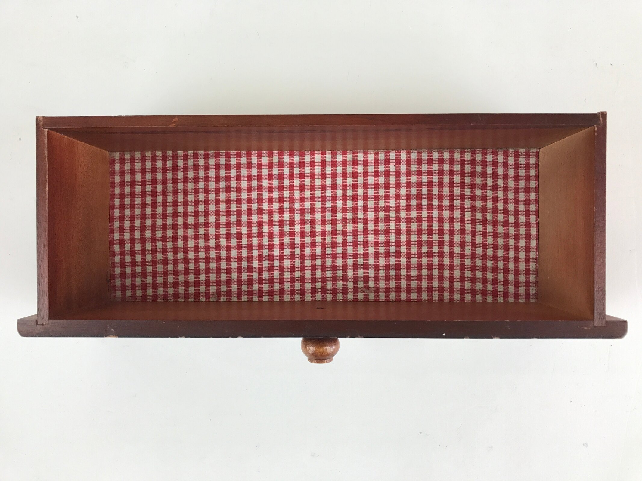 Japanese Wooden Keshobako Cosmetic Box Vtg Vanity Mirror One Drawer T322