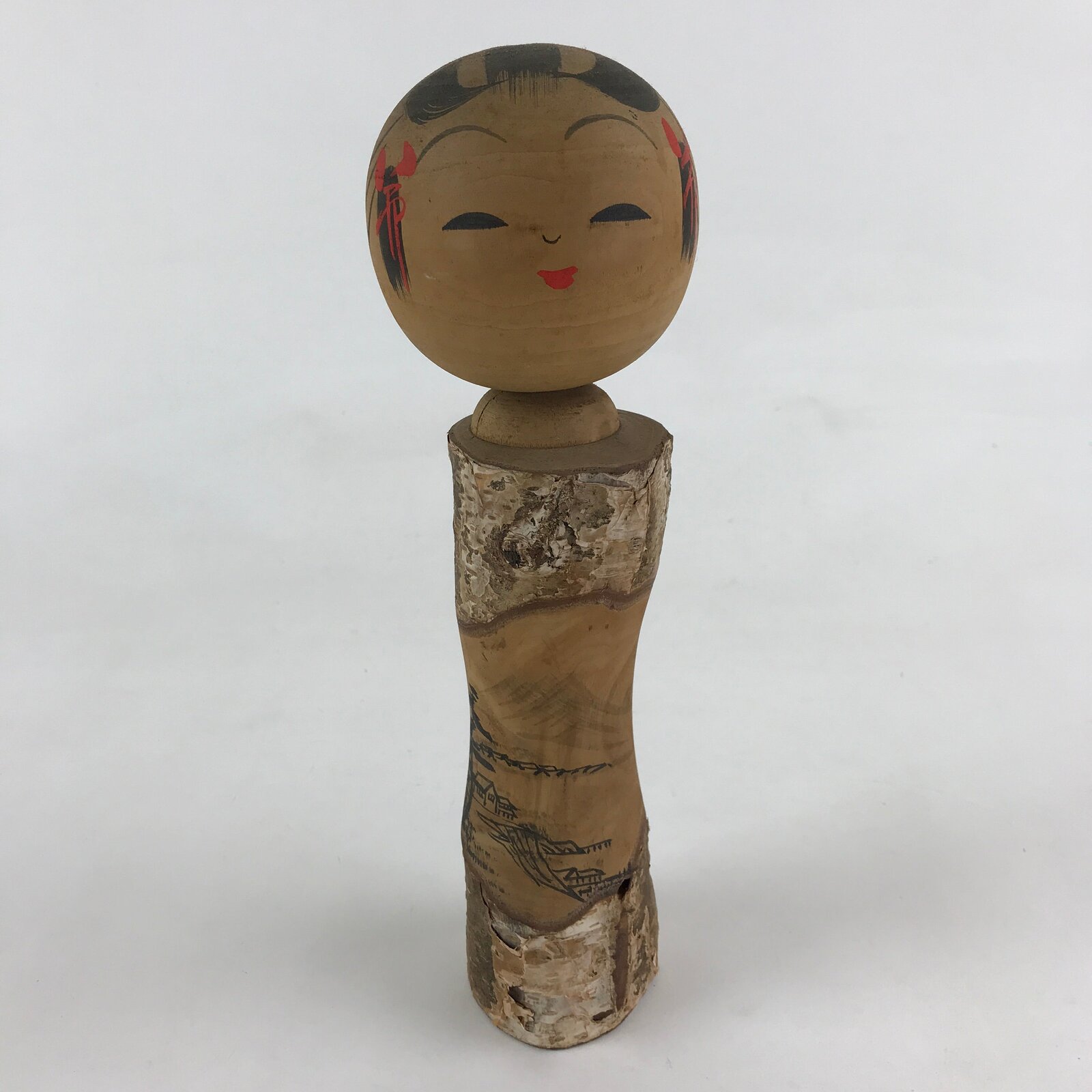 Japanese Wooden Kokeshi Doll Figurine Vtg Traditional Handmade Craft Toy KF656