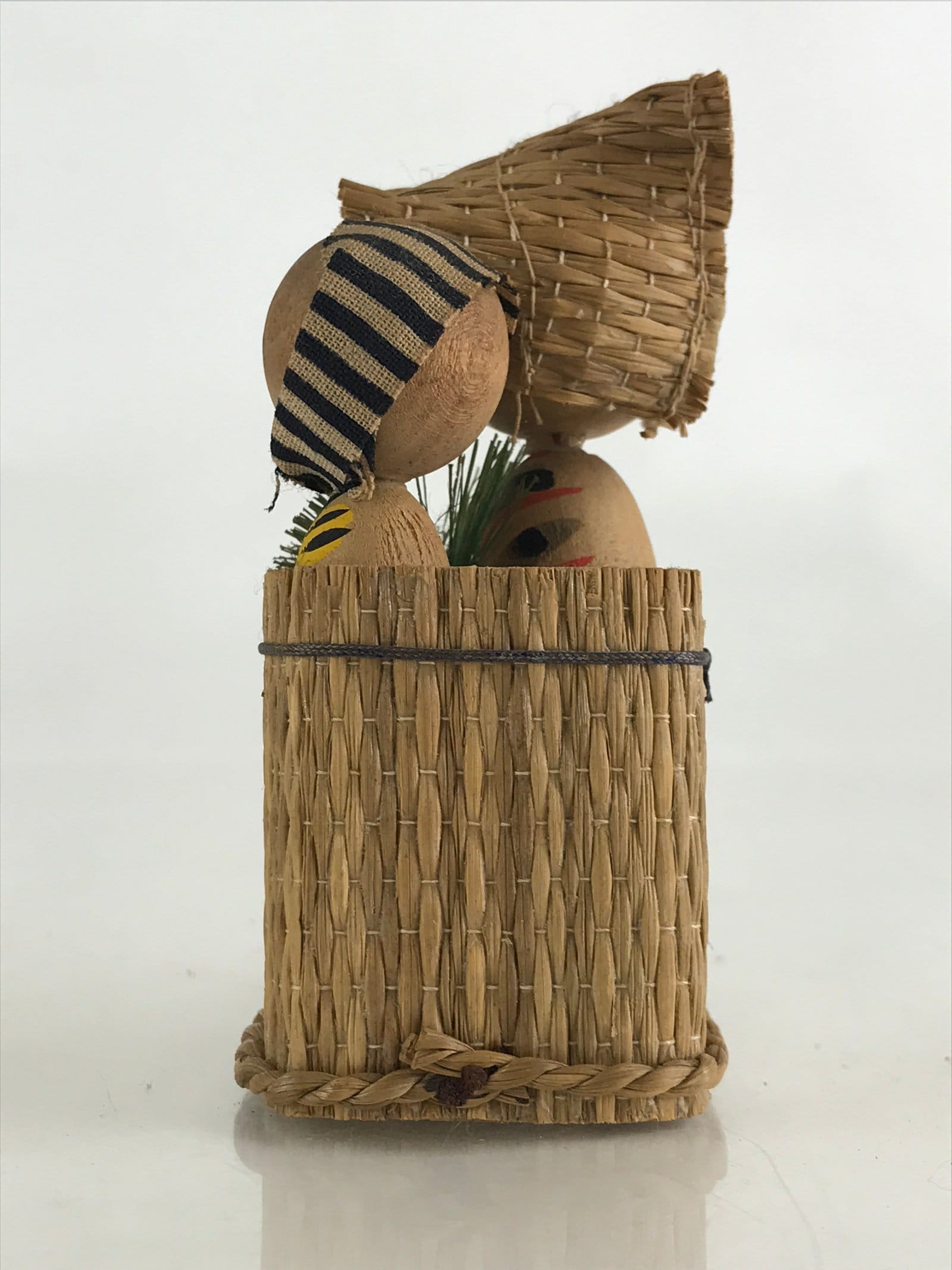 Japanese Wooden Kokeshi Doll Vtg Boot Figurine Traditional Craft Folk Art Toy KF