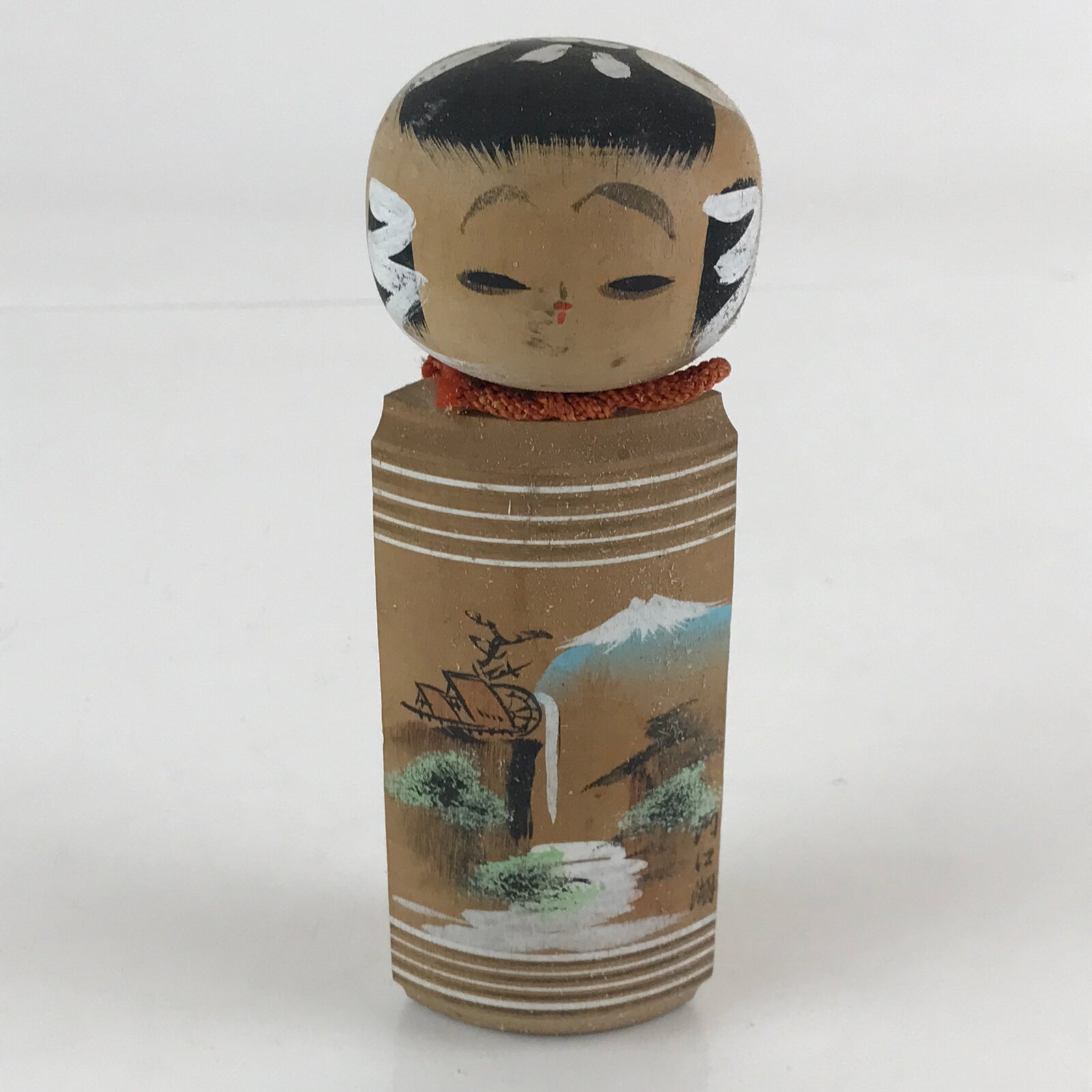 Japanese Wooden Kokeshi Doll Vtg Figurine Traditional Craft Toy KF610