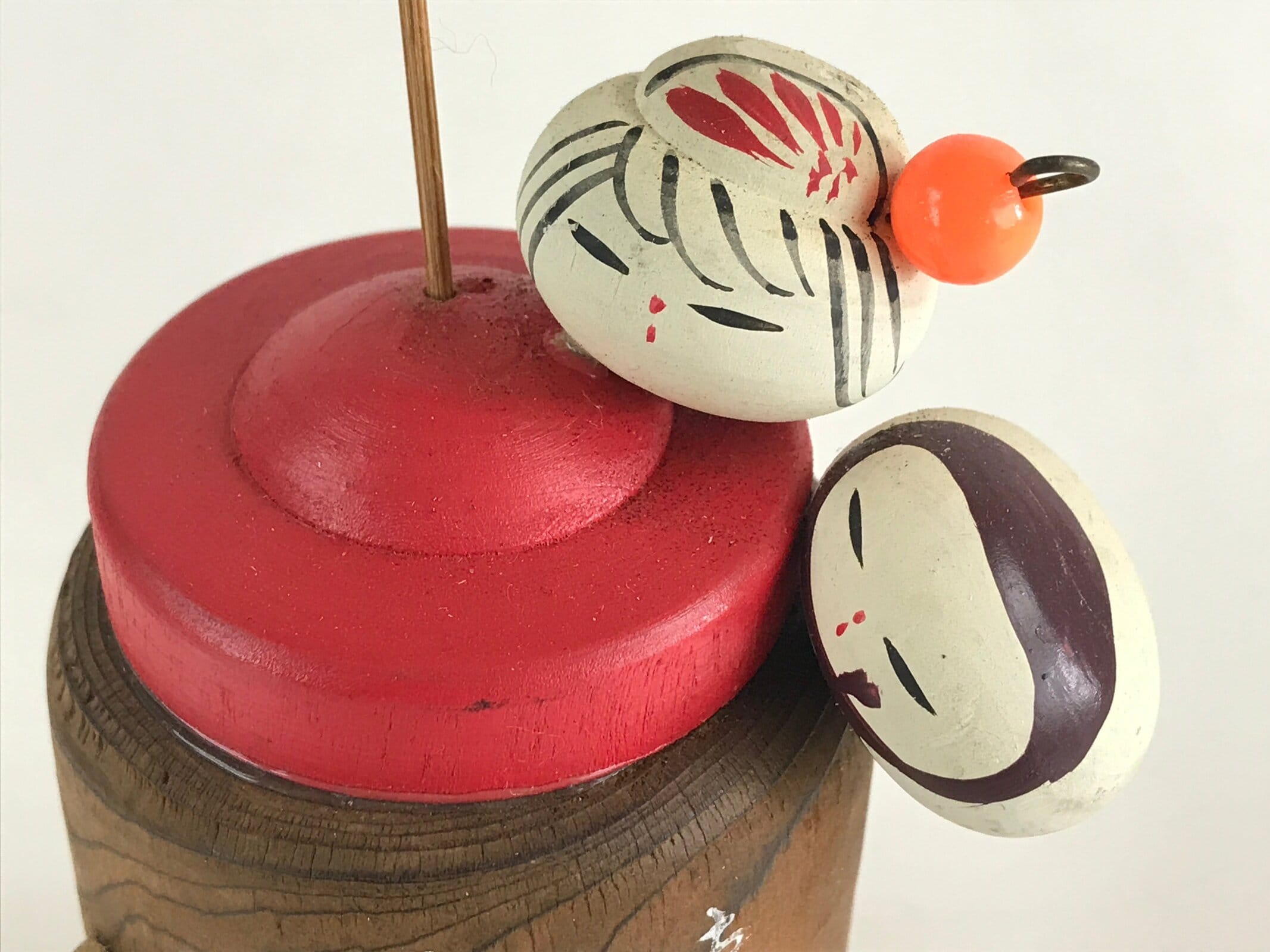 Japanese Wooden Kokeshi Doll Vtg Figurine Traditional Craft Toy KF616