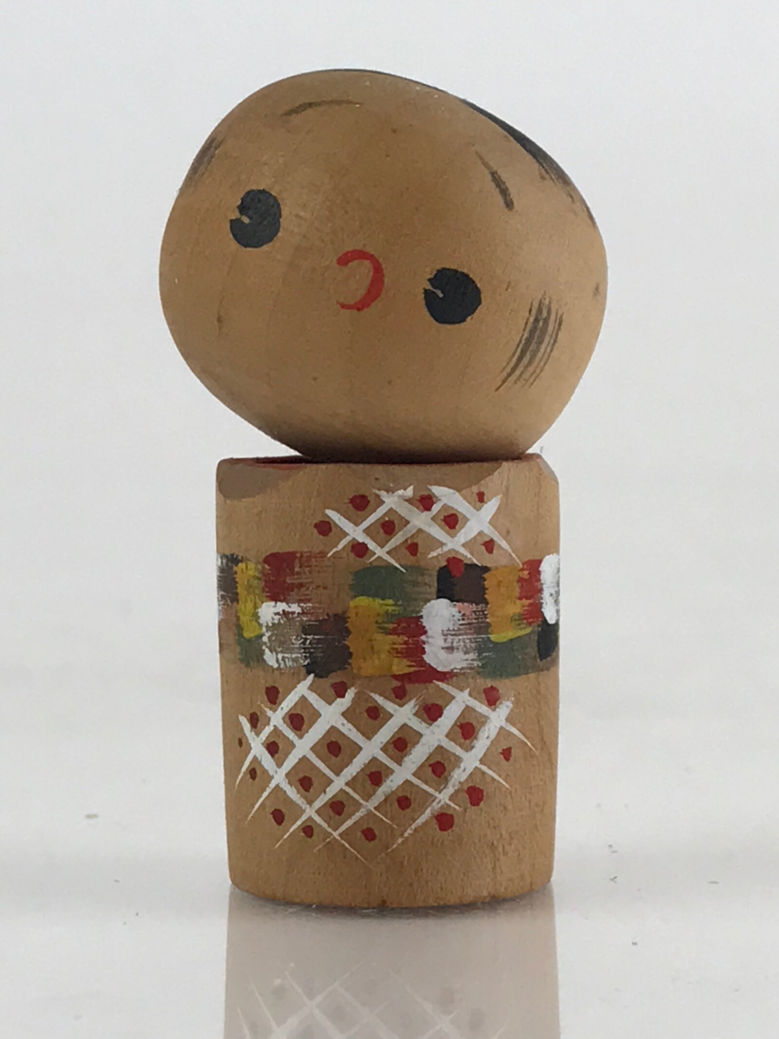 Japanese Wooden Kokeshi Doll Vtg Figurine Traditional Craft Toy KF629
