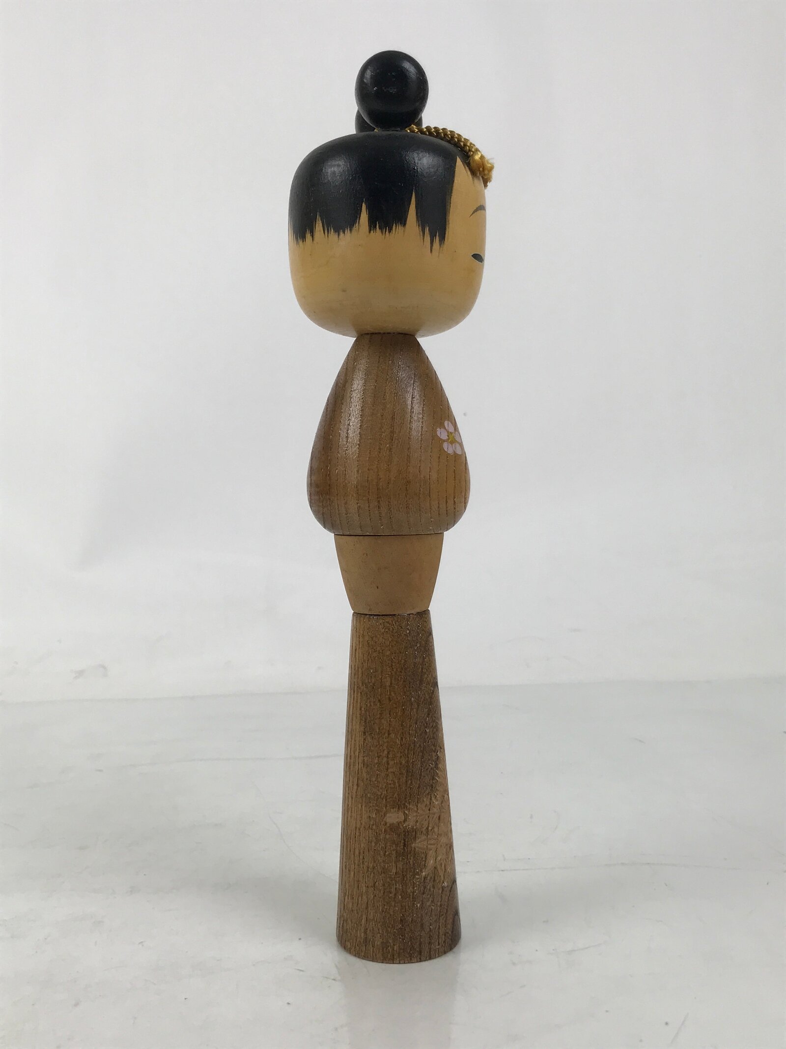 Japanese Wooden Kokeshi Doll Vtg Shochikubai Plum Blossom Pine Bamboo KF736