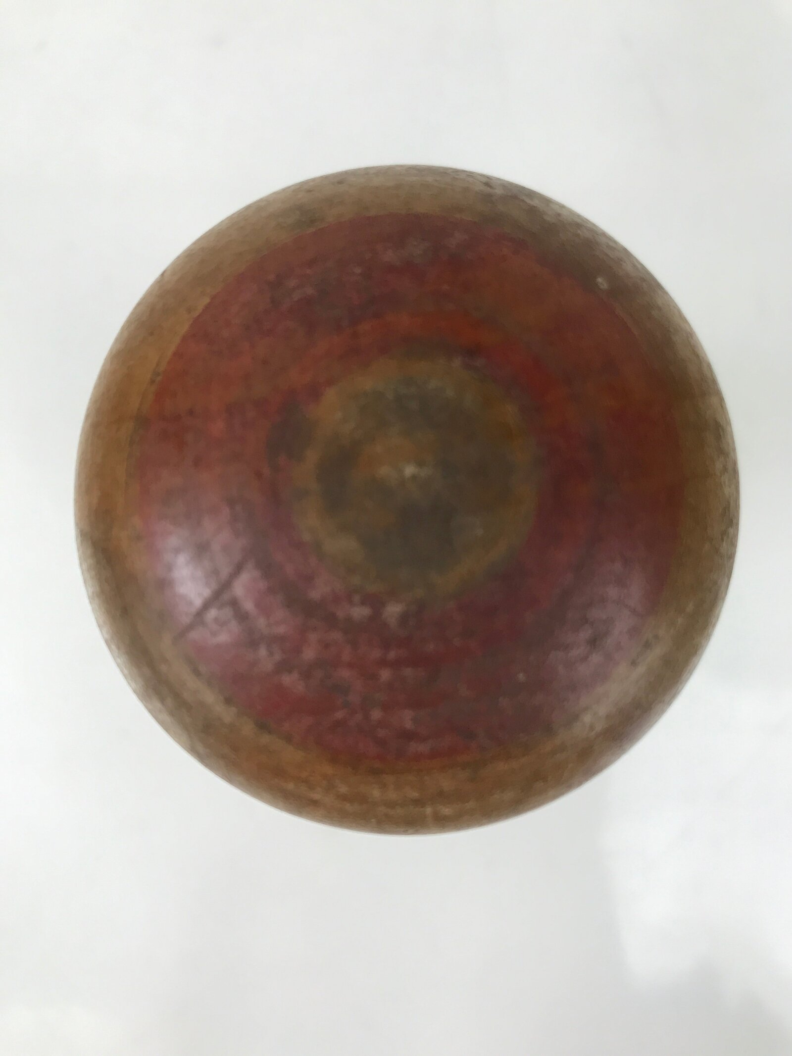 Japanese Wooden Kokeshi Doll Vtg Simple Classic Style Brown Red Black KF731