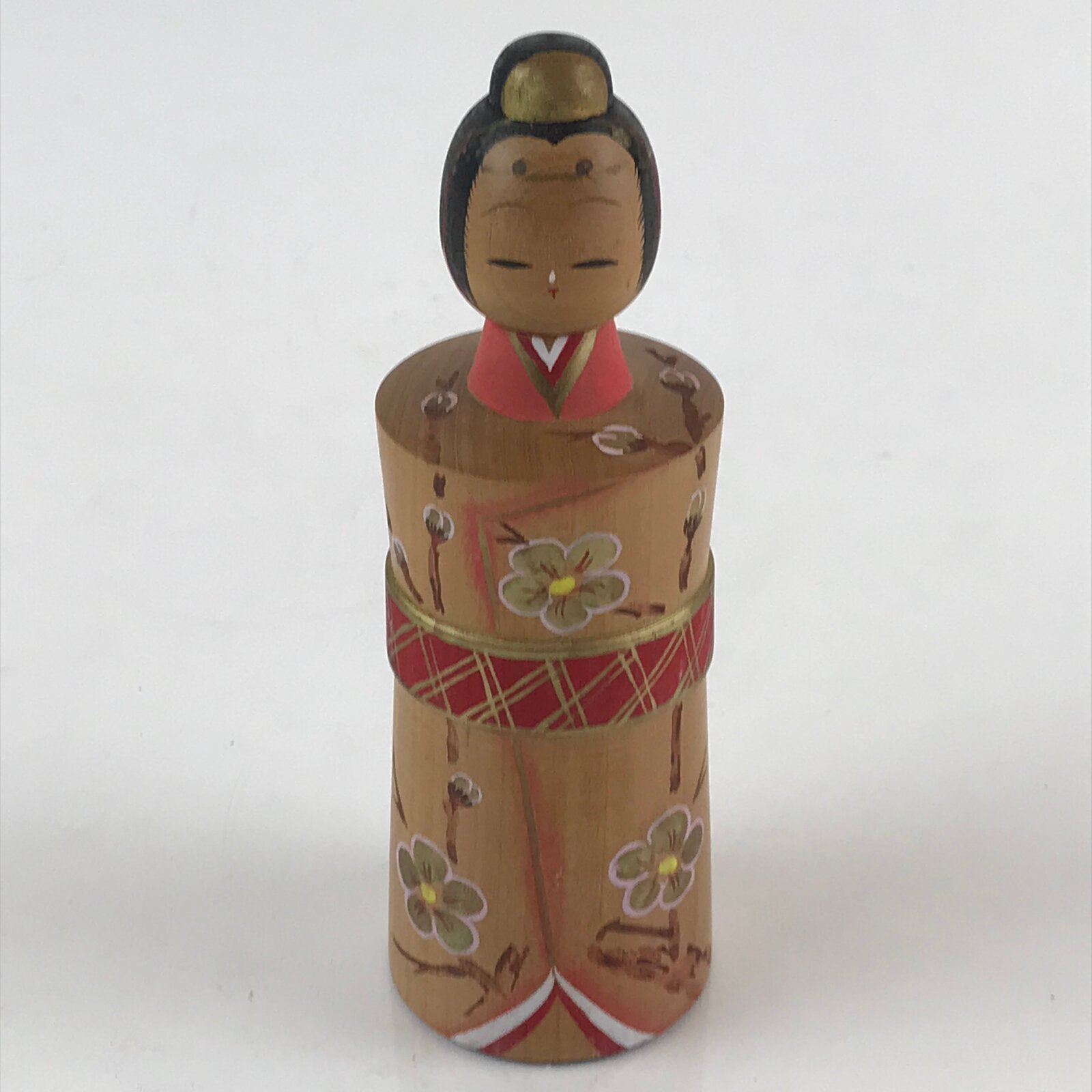 Japanese Wooden Kokeshi Hina Doll Vtg Figurine Traditional Craft Toy KF612
