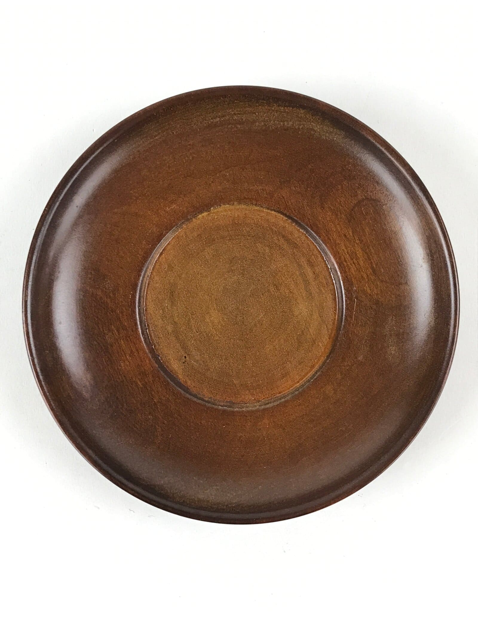 Japanese Wooden Lacquer Drink Saucer 5pc Set Vtg Chataku Coaster Round UR938