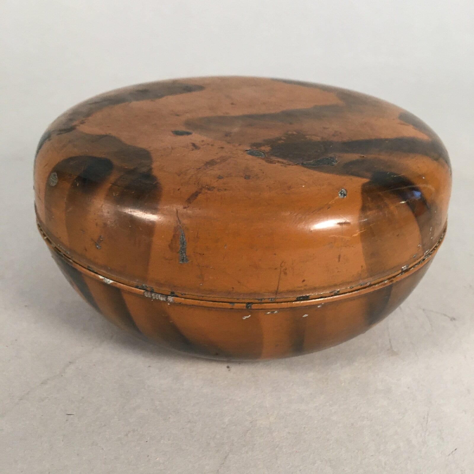 Japanese Wooden Lacquer Lidded Snack Bowl Vtg Kashiki Tea Ceremony UR464