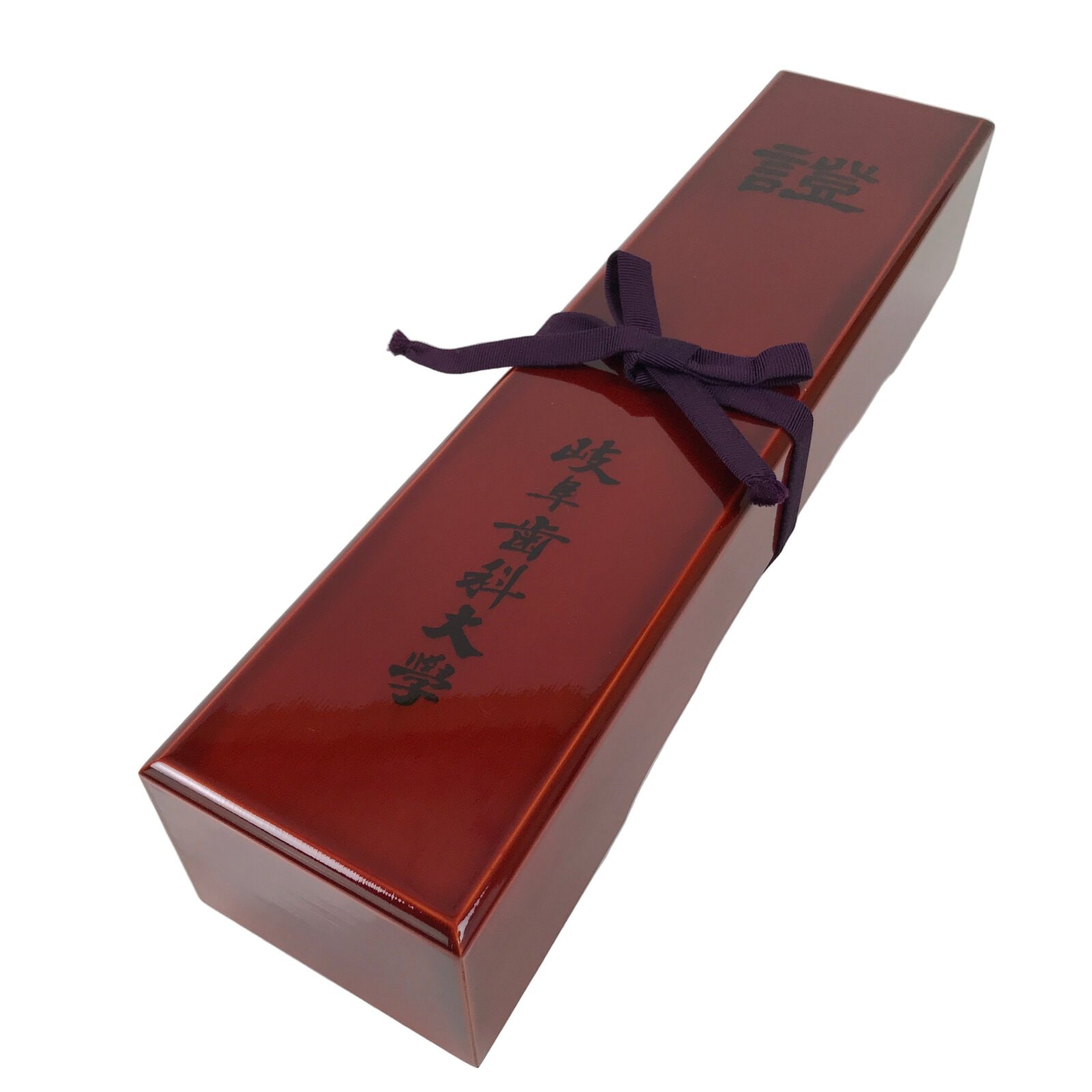 Japanese Wooden Lacquered Box Vtg College Diploma Scroll Hida Shunkei LWB175