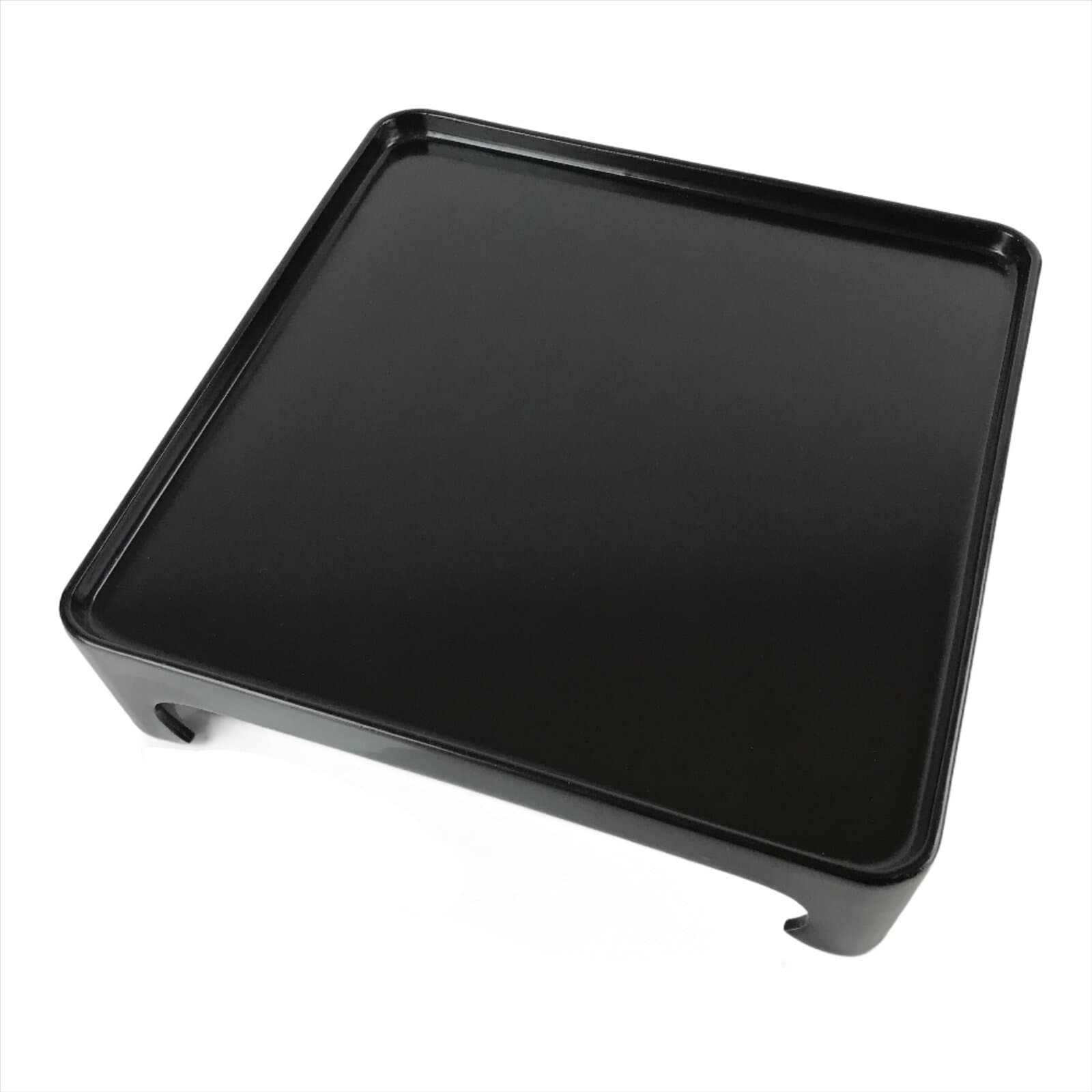 Japanese Wooden Lacquered Legged Table Vtg Ozen Tray Black Nurimono L179