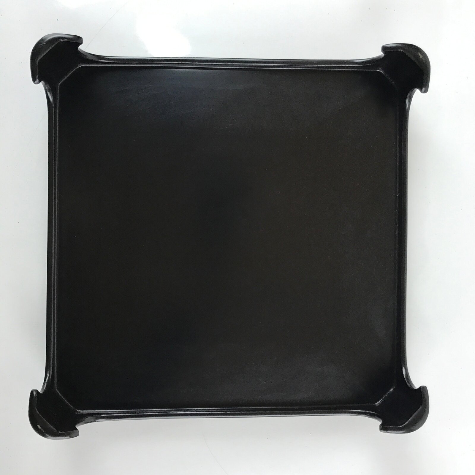 Japanese Wooden Lacquered Legged Table Vtg Ozen Tray Black Nurimono L181