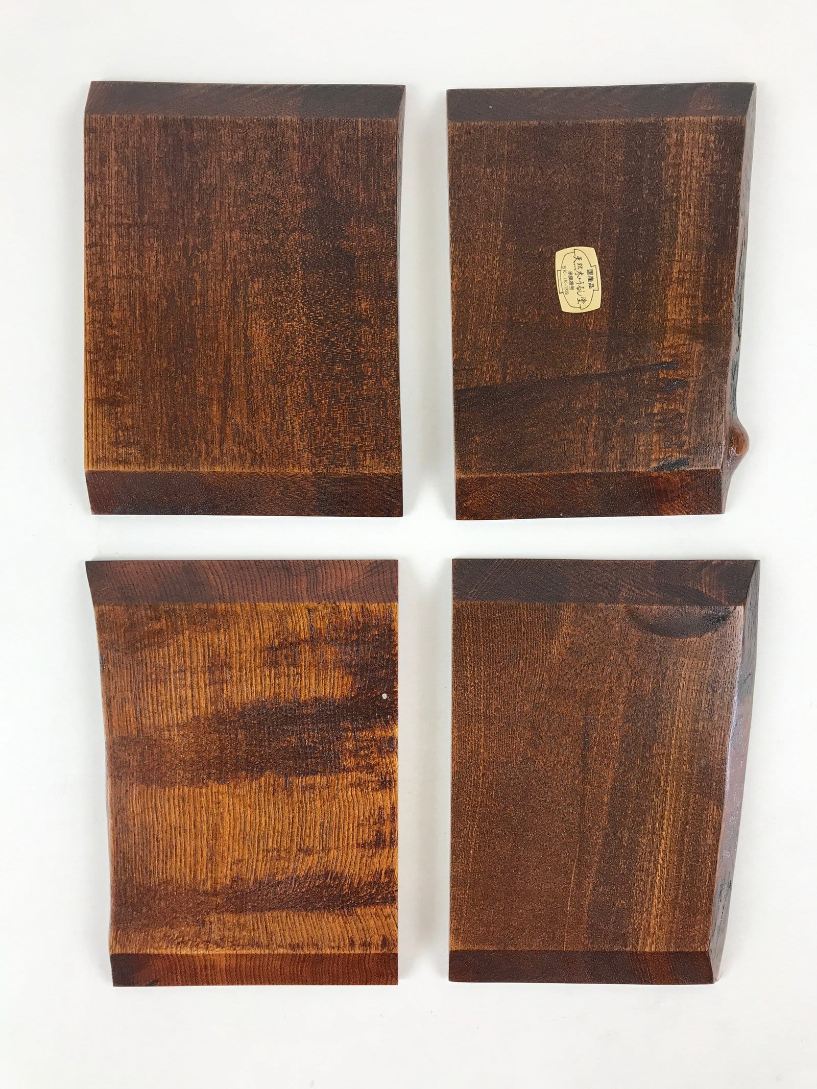 Japanese Wooden Lacquered Plate 5pc Set Vtg Meimeizara Sara Brown Urushi LWB54