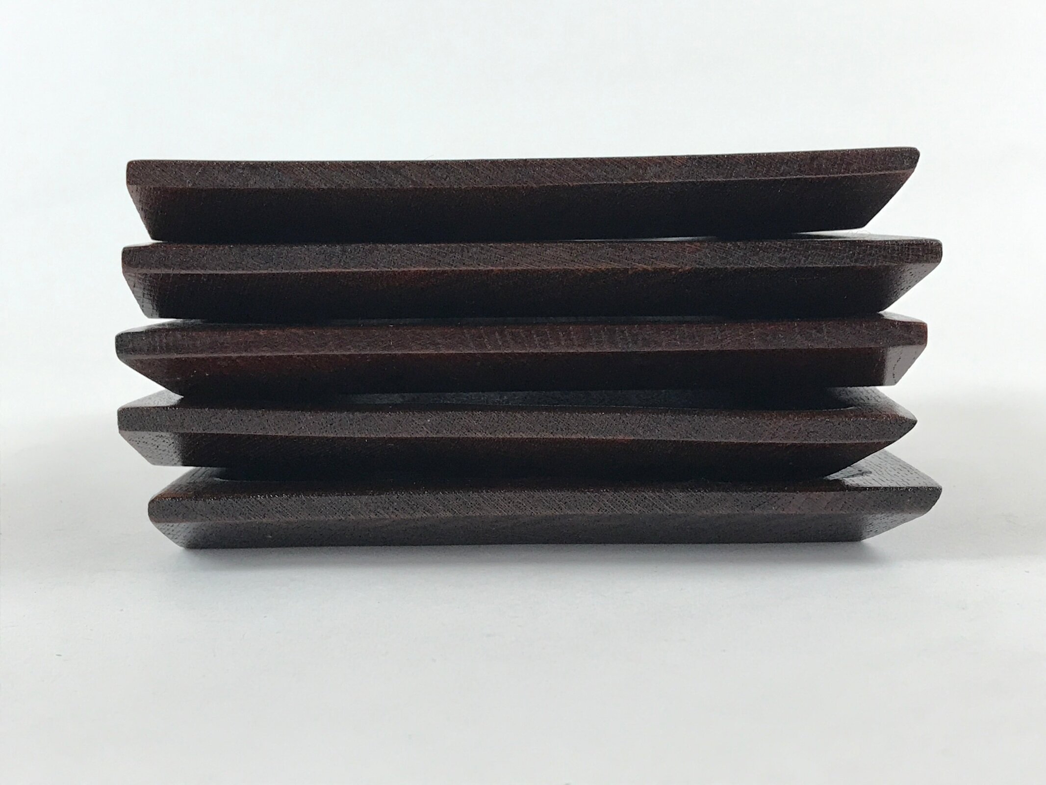 Japanese Wooden Lacquered Plate 5pc Set Vtg Meimeizara Sara Brown Urushi LWB54