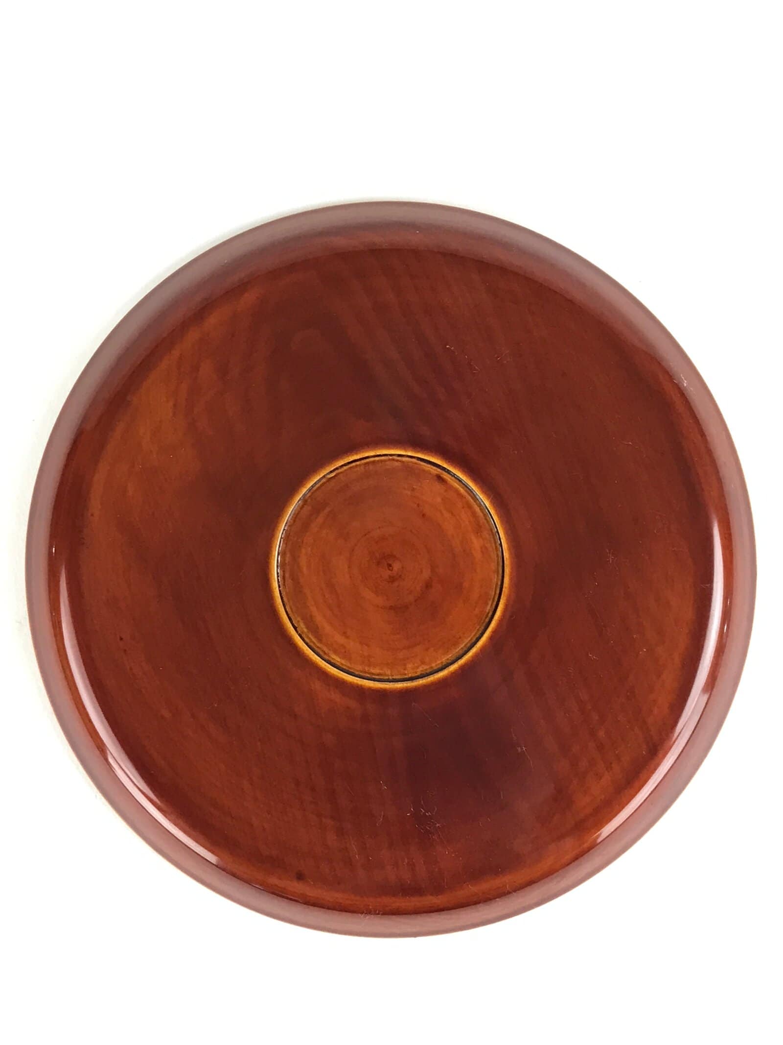 Japanese Wooden Lacquered Serving Tray Vtg Hida Shunkei Obon Brown UR867