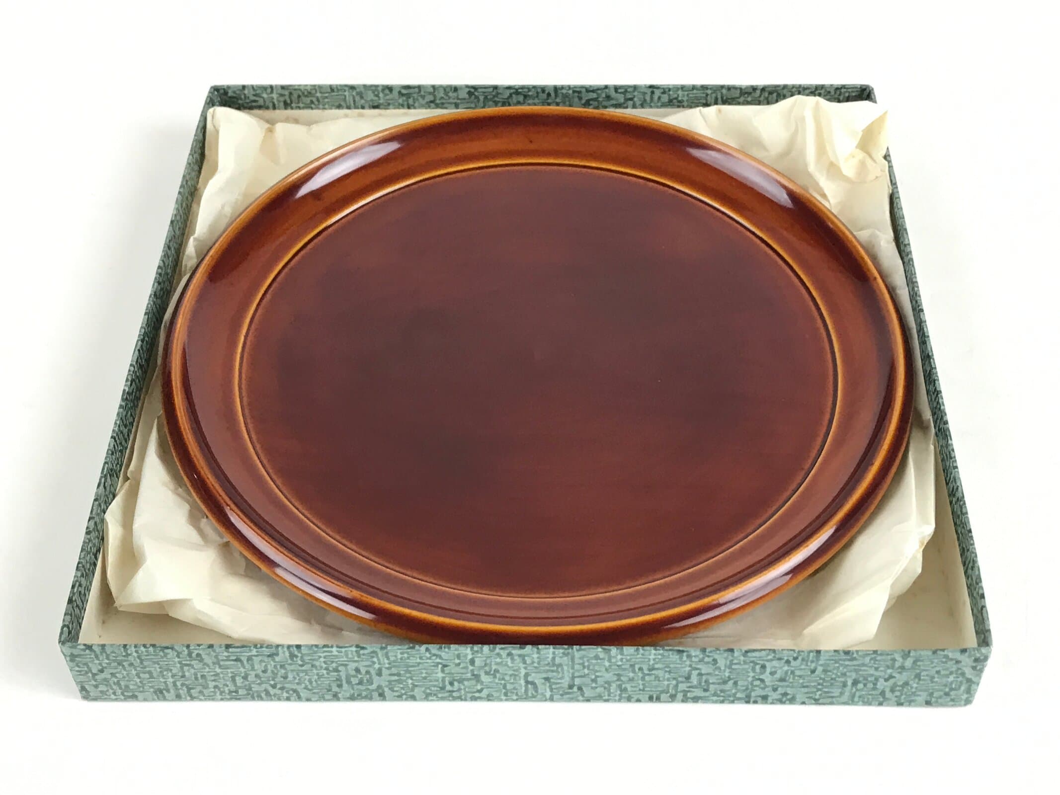 Japanese Wooden Lacquered Serving Tray Vtg Hida Shunkei Obon Brown UR867