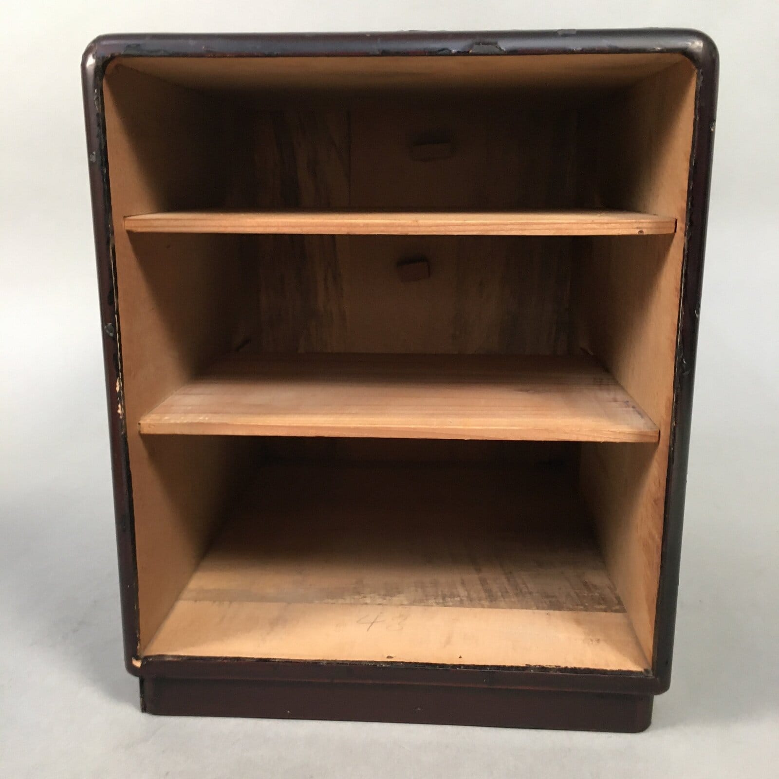 Japanese Wooden Lacquered Sewing Box Vtg Haribako Chest Tansu 3 Drawers T227