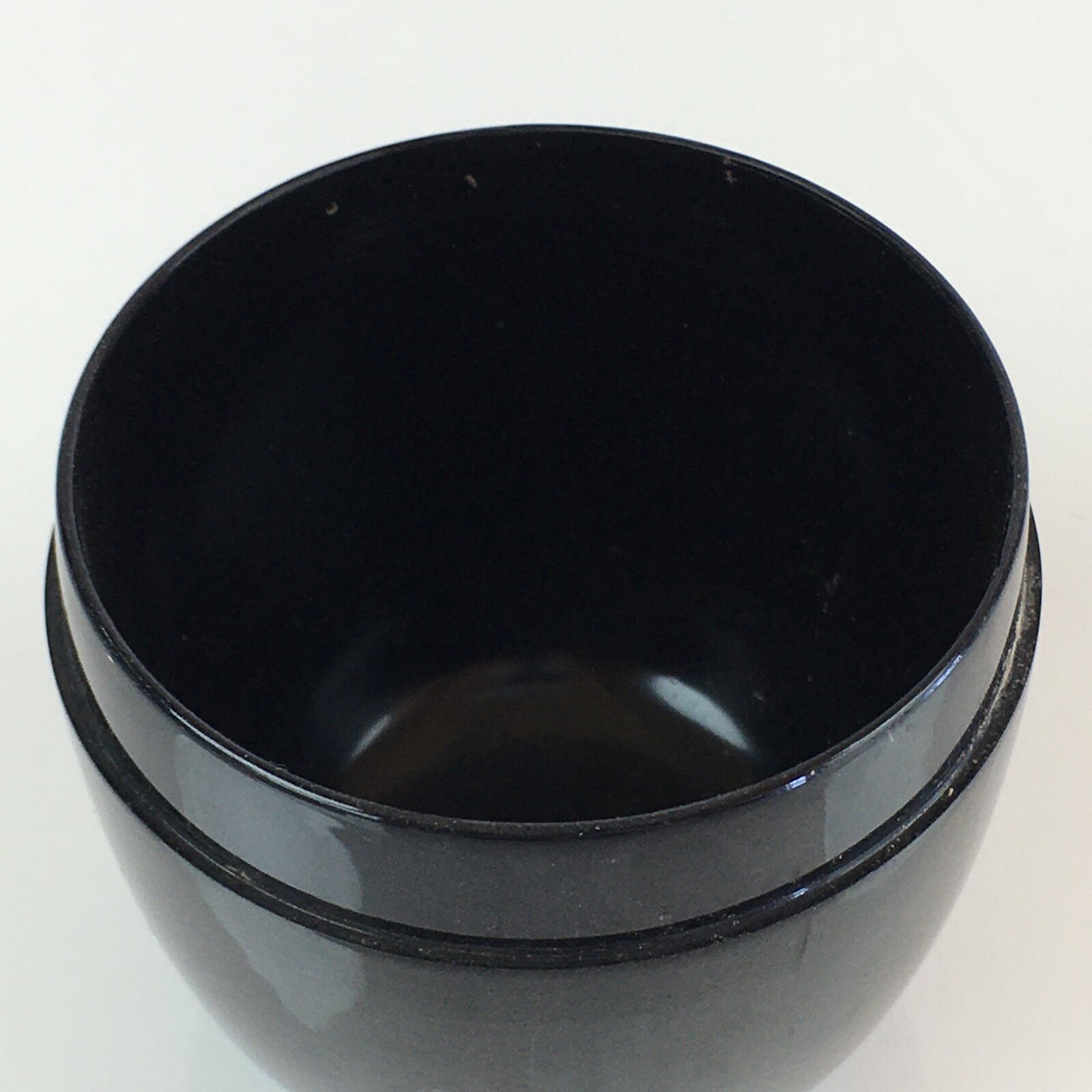 Japanese Wooden Lacquered Tea Caddy Vtg Natsume Sado Ceremony Black NM88