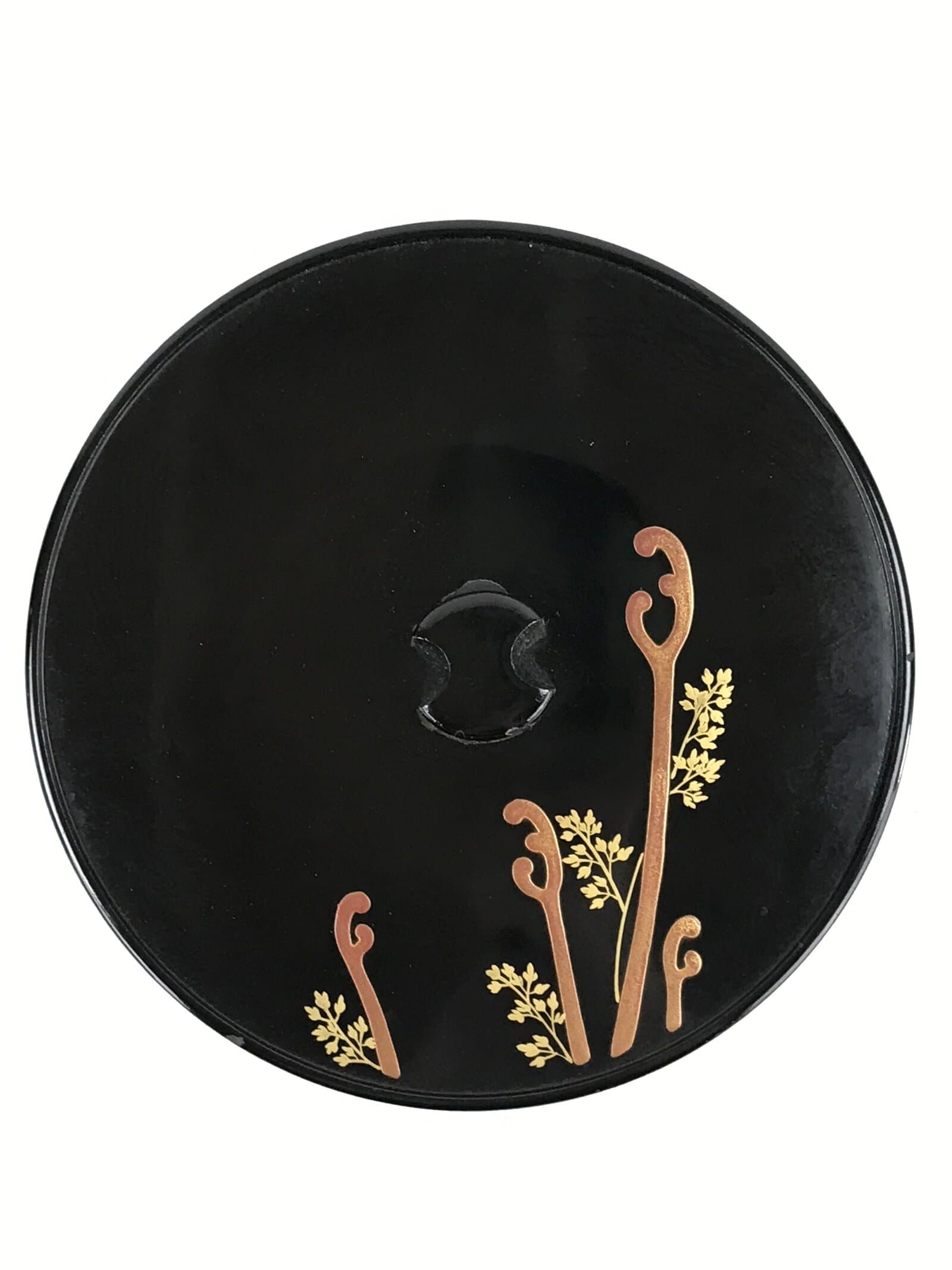 Japanese Wooden Lacquerware Lidded Bowl Rice Container Vtg Black Urushi L15