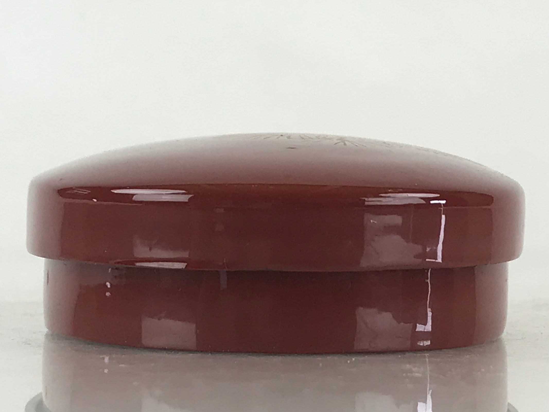 Japanese Wooden Lacquerware Lidded Toothpick Case Yoji-Ire Vtg Flower Pine UR853