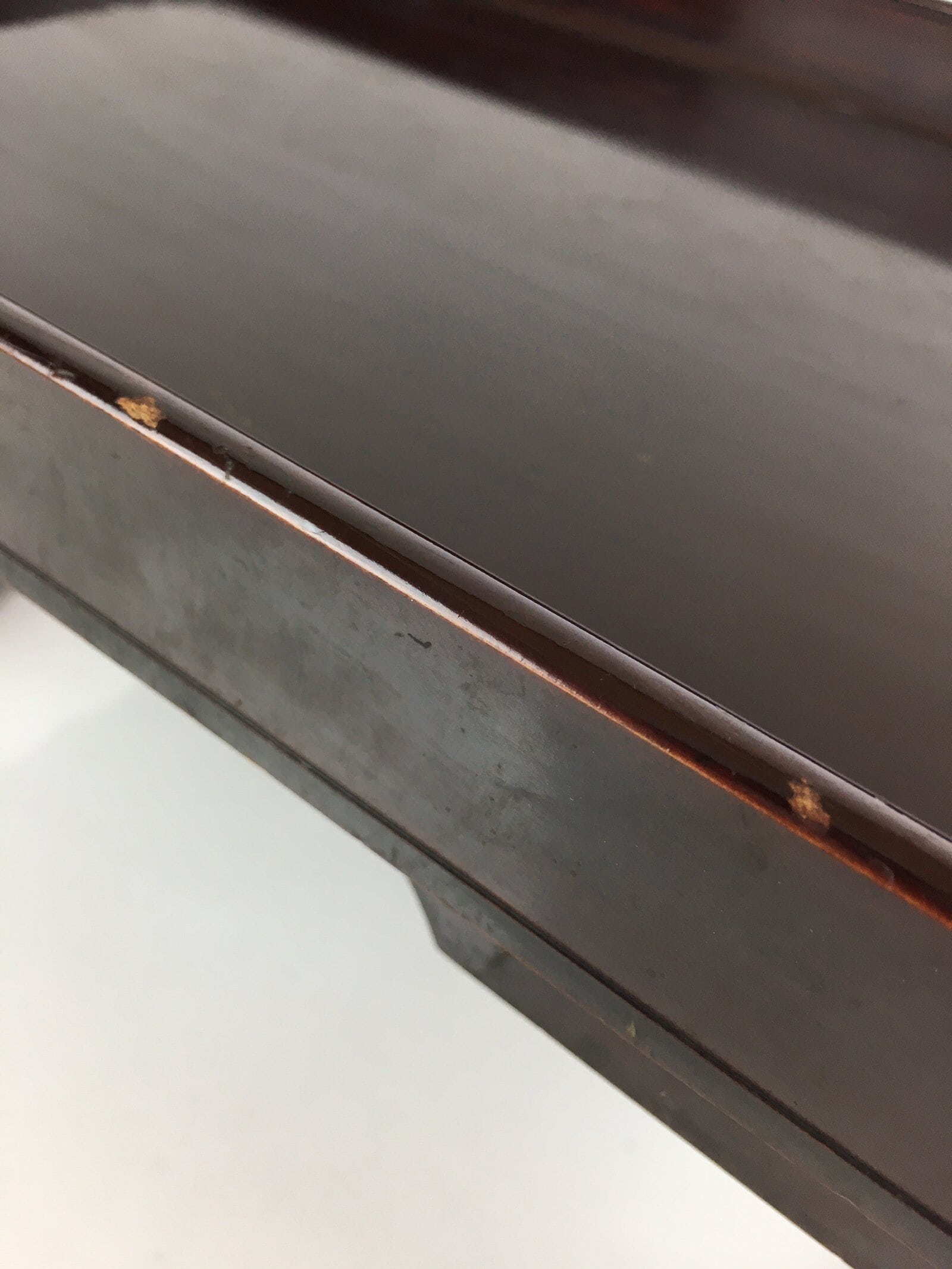 Japanese Wooden Legged Tray Folding Table Vtg Ozen Lacquered Black UR798