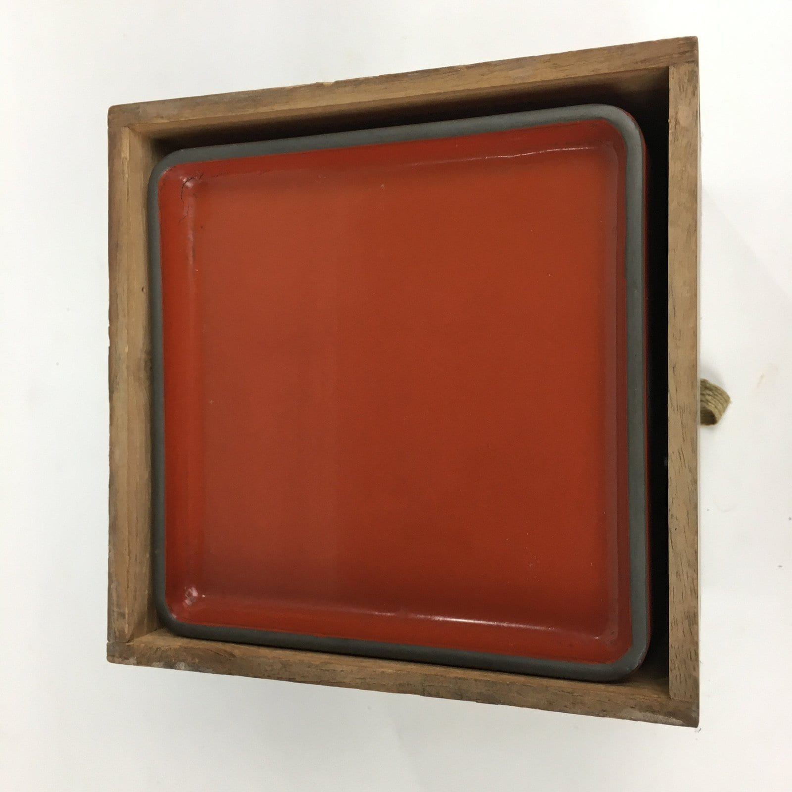 Japanese Wooden Legged Tray Lacquered Table Vtg Ozen Red Nurimono PX562