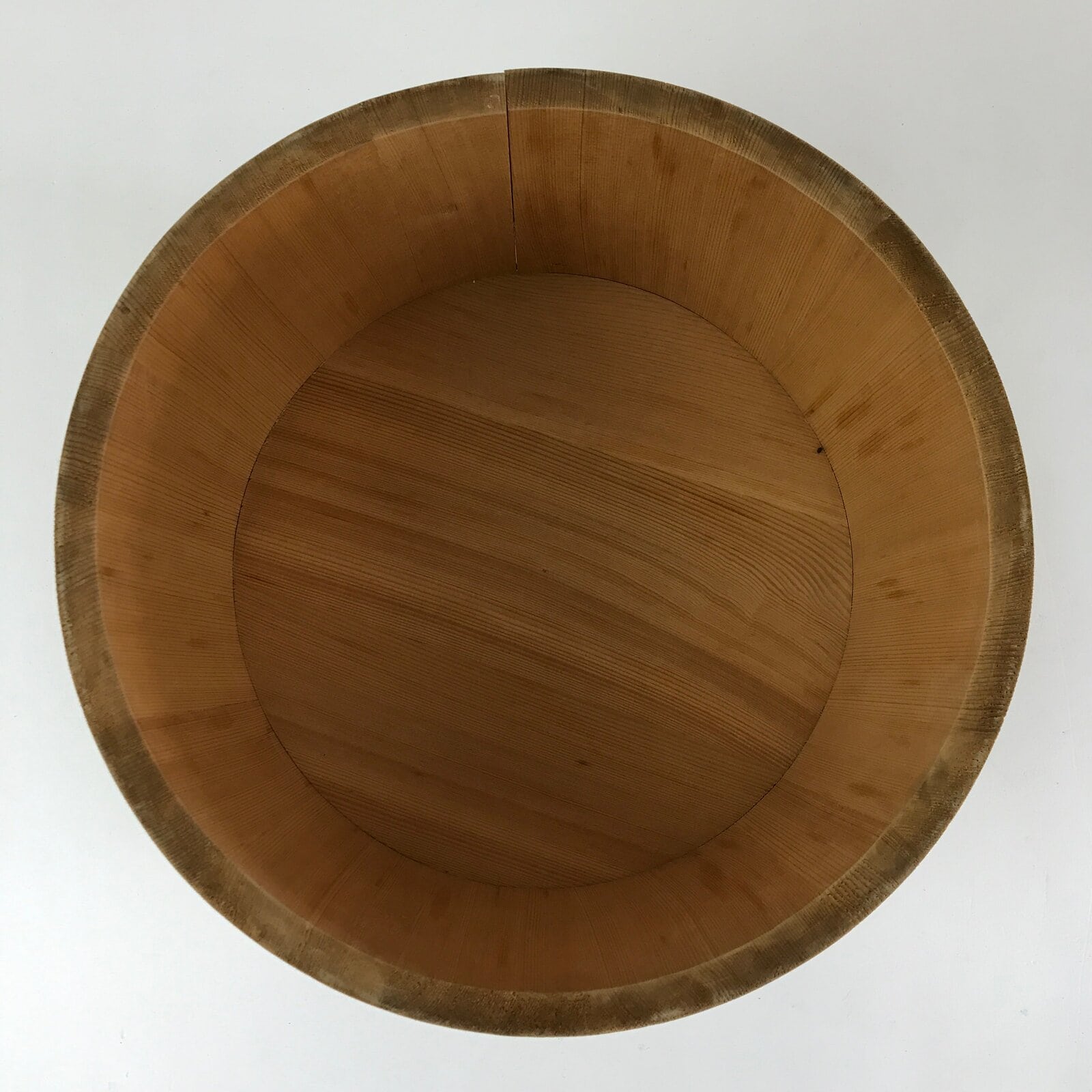 Japanese Wooden Lidded Bucket Ohitsu Vtg Handmade Rice Sushi Oke JK433