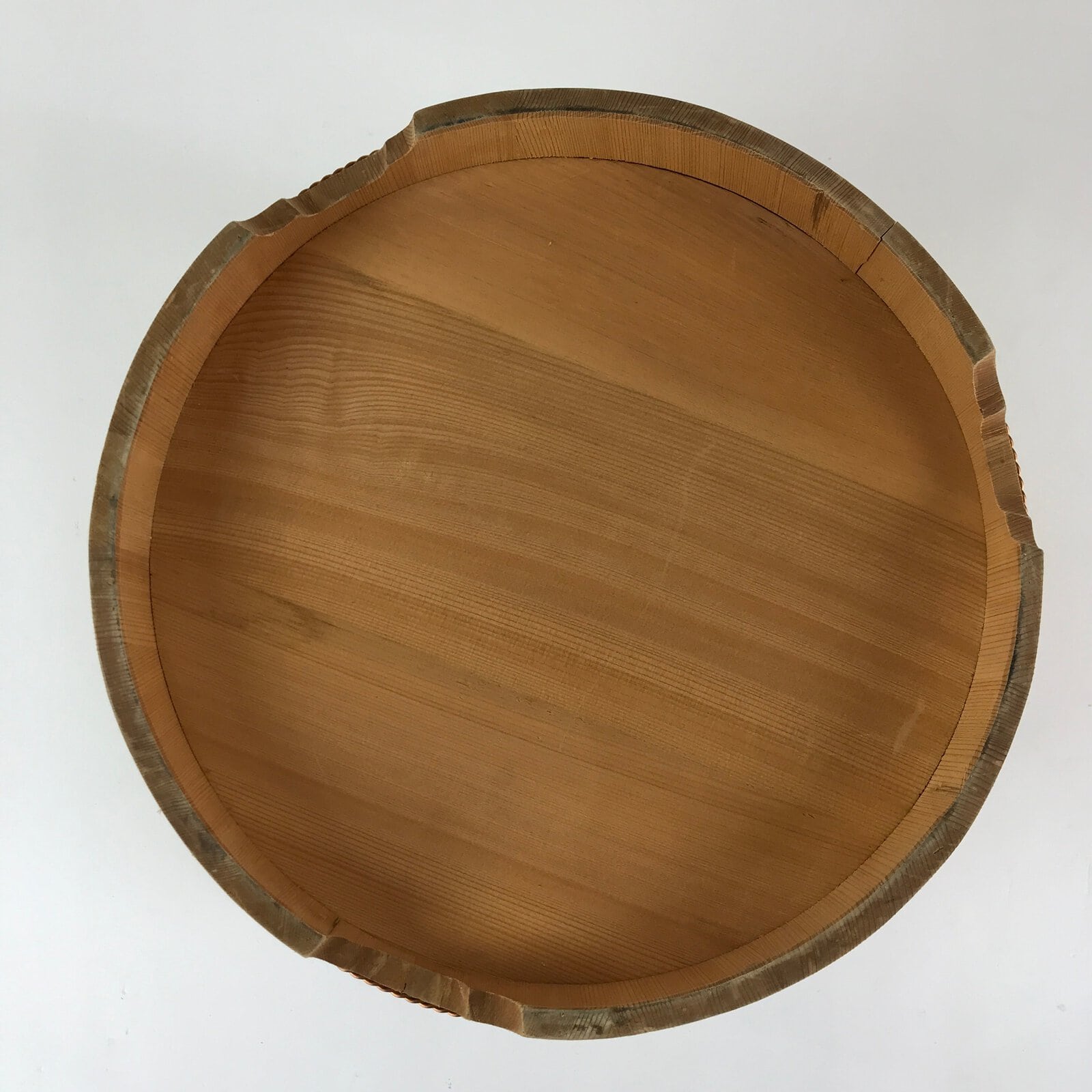 Japanese Wooden Lidded Bucket Ohitsu Vtg Handmade Rice Sushi Oke JK433