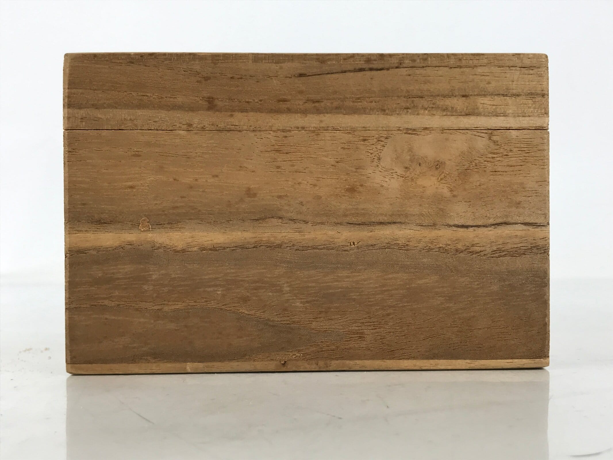 Japanese Wooden Lidded Pottery Storage Box Inside 11.8x10x7.4cm Brown X200