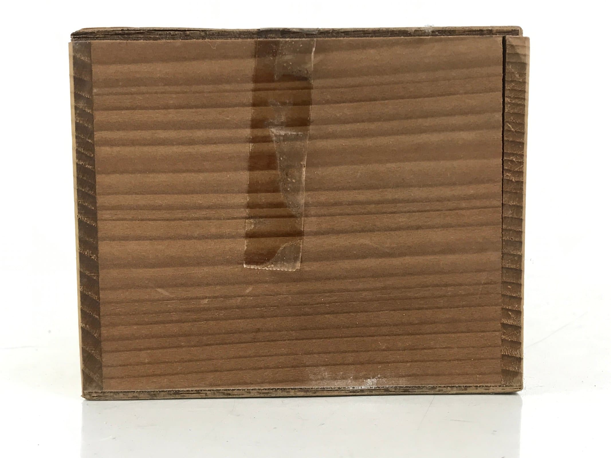 Japanese Wooden Lidded Pottery Storage Box Inside 38.4x10.2x8.9cm Brown X170