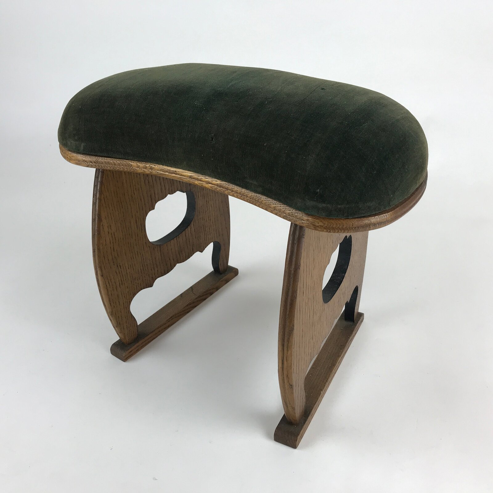 Japanese Wooden Low Chair Tatami Stool Vtg Ozashiki Washitsu Isu Green JK512