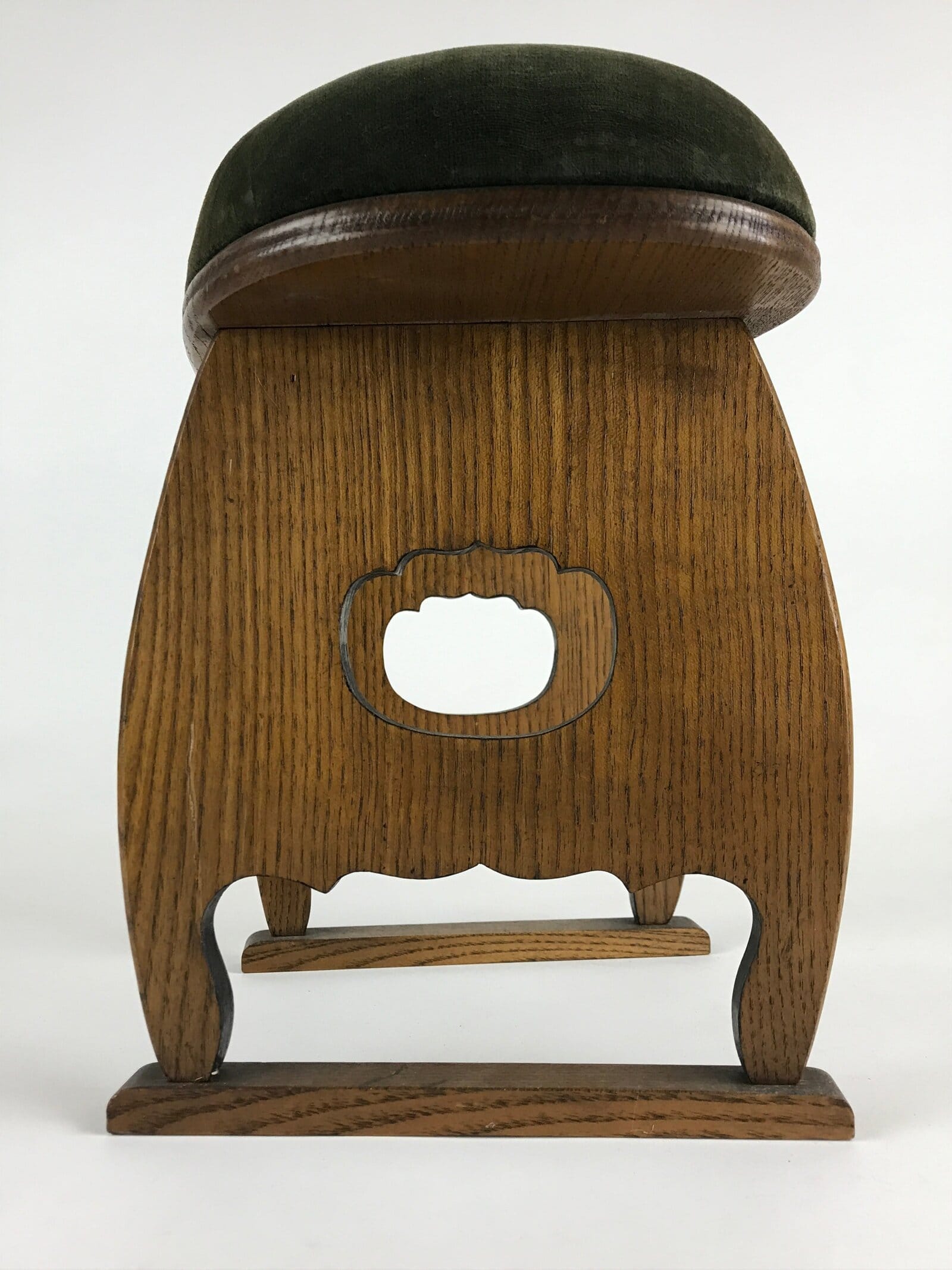 Japanese Wooden Low Chair Tatami Stool Vtg Ozashiki Washitsu Isu Green JK512