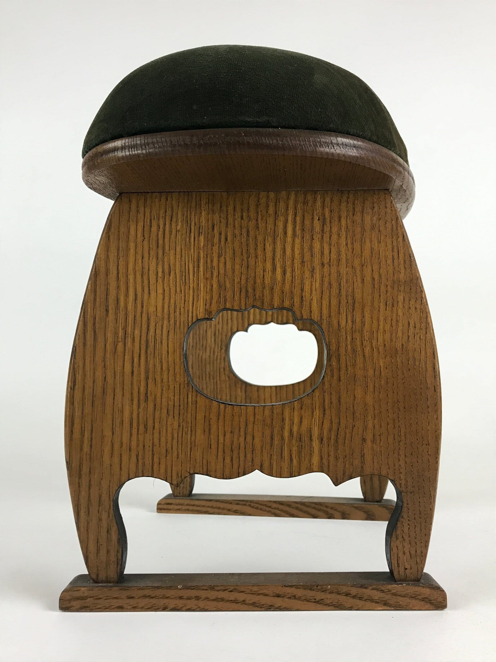 Japanese Wooden Low Chair Tatami Stool Vtg Ozashiki Washitsu Isu Green JK512