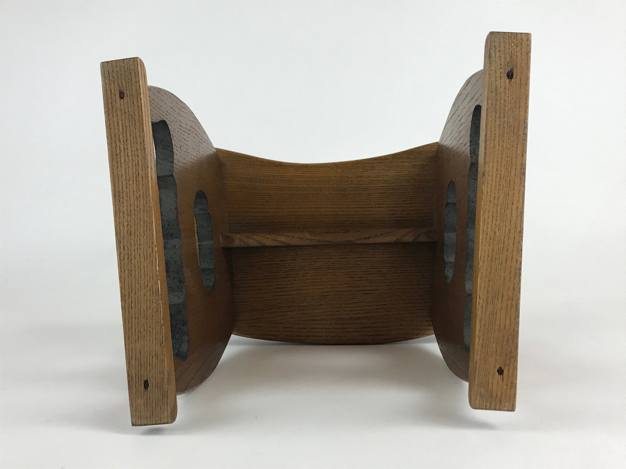 Japanese Wooden Low Chair Tatami Stool Vtg Ozashiki Washitsu Isu Green JK512