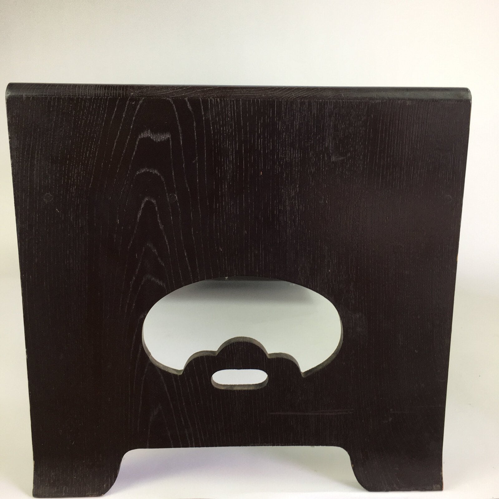 Japanese Wooden Low Desk Vtg 2 Drawers Sliding Door Black Red T242