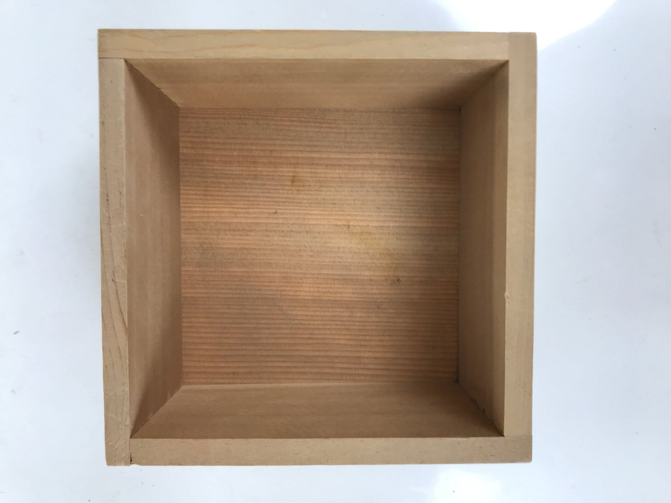 Japanese Wooden Measuring Cup Vtg Masu Decoration Square Box Blank Thick X215