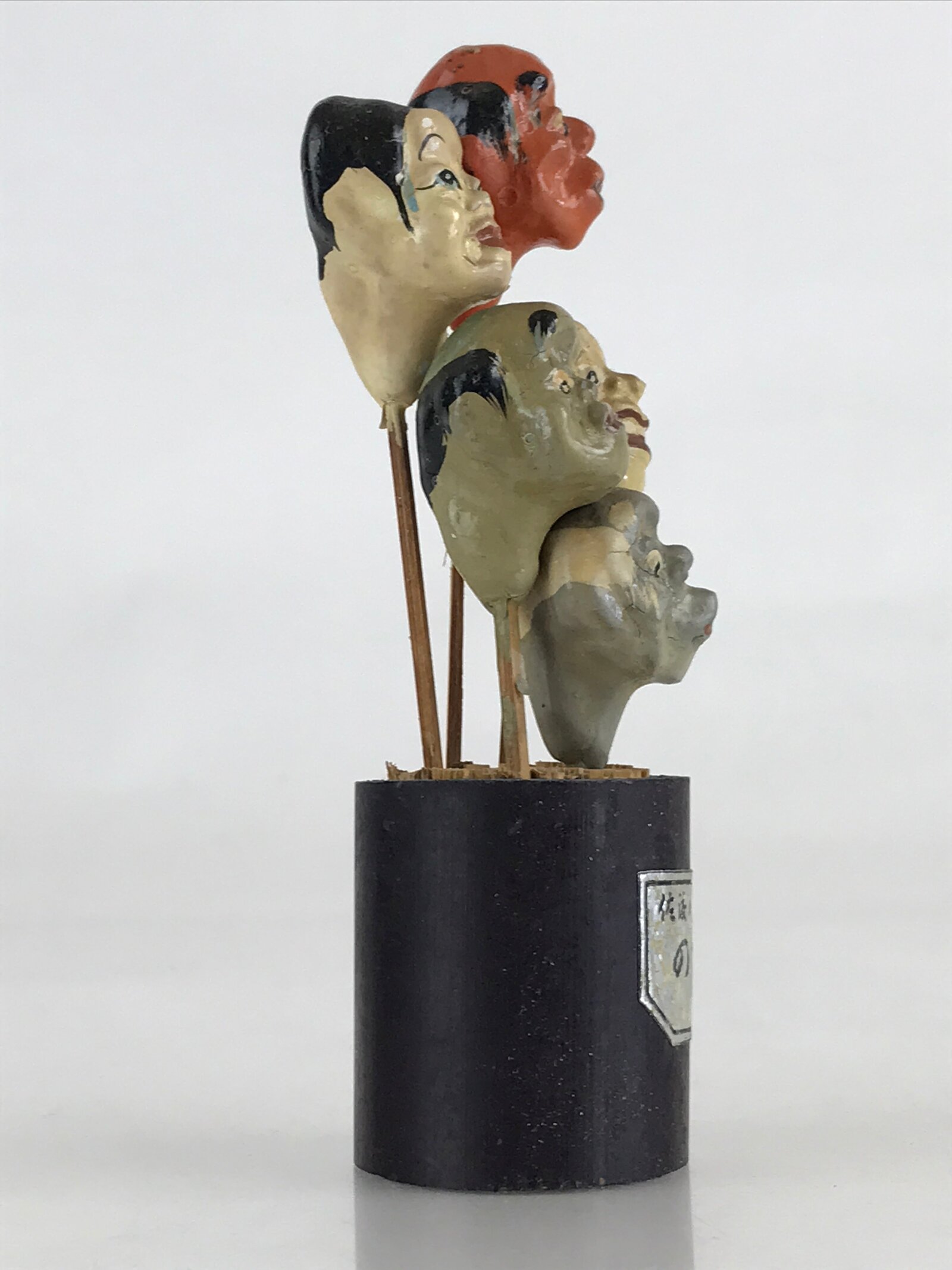 Japanese Wooden Noroma Doll Vtg Figurine Traditional Craft Folk Art Sado Nigata