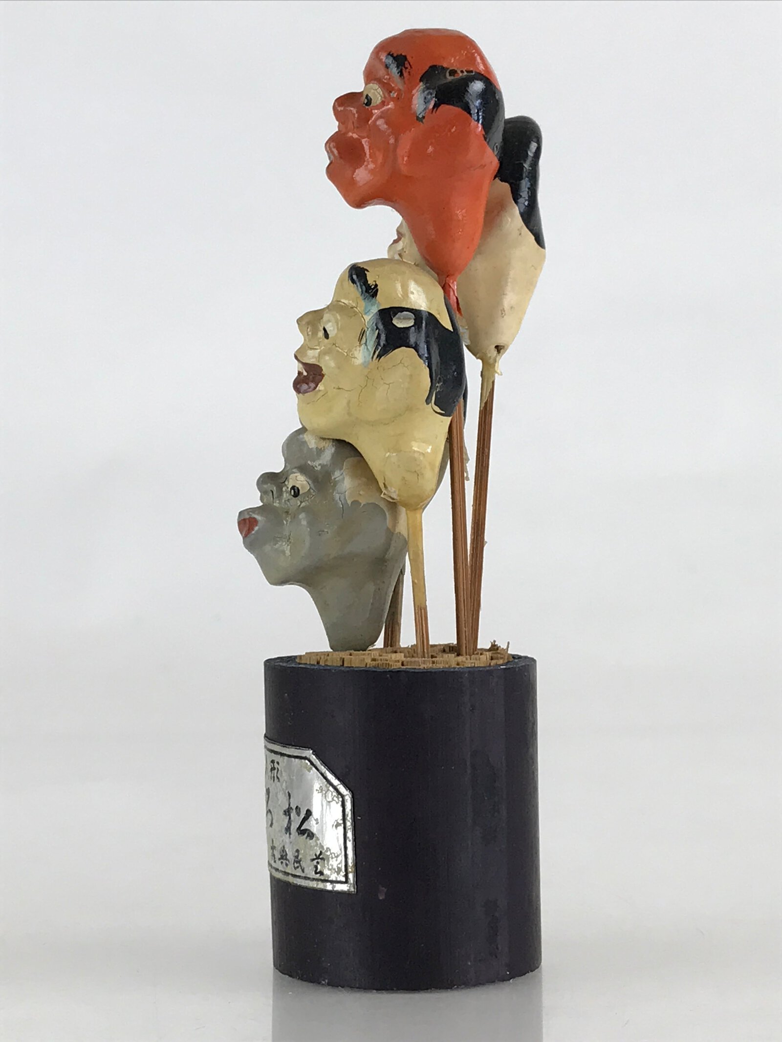 Japanese Wooden Noroma Doll Vtg Figurine Traditional Craft Folk Art Sado Nigata