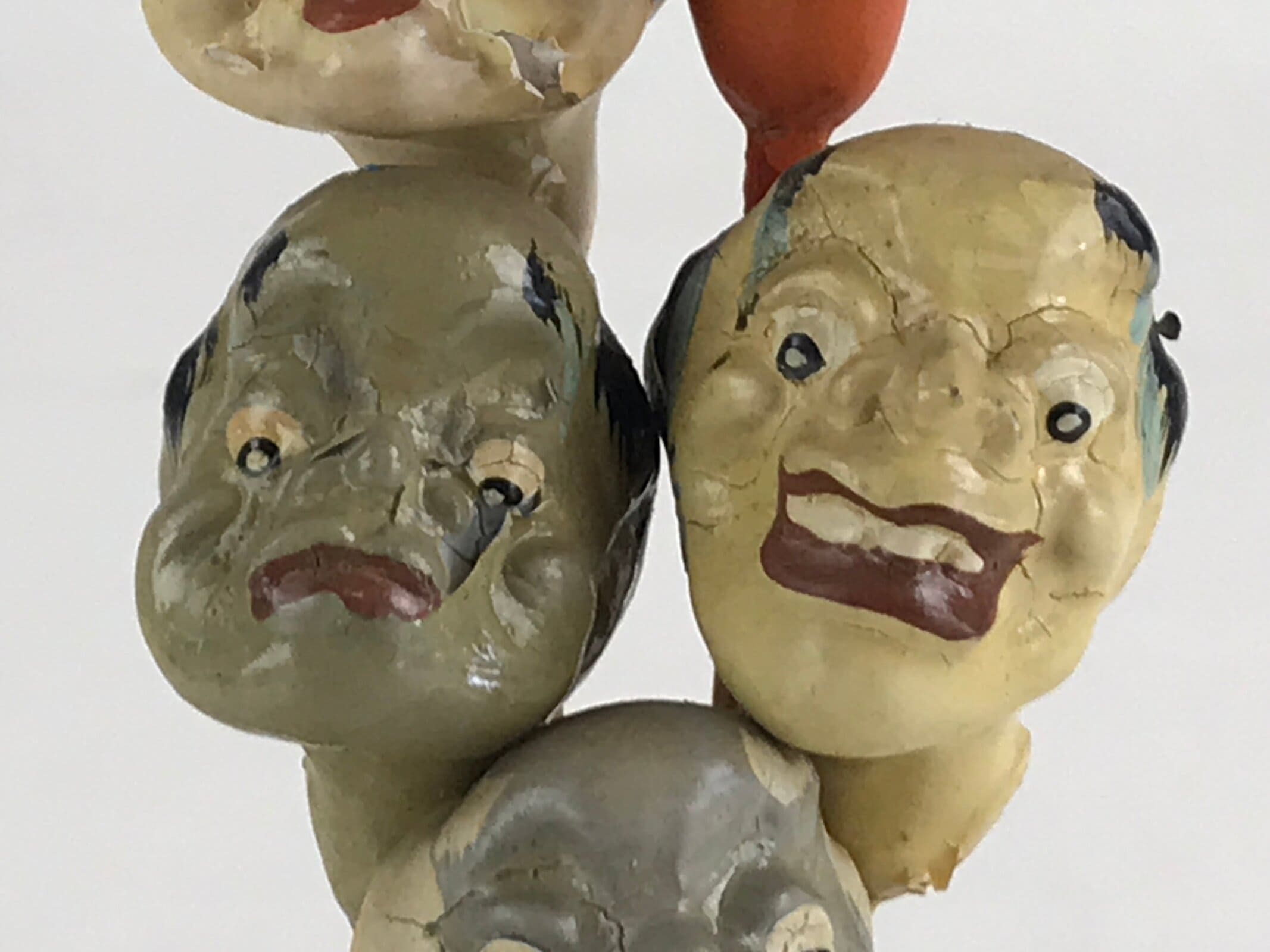 Japanese Wooden Noroma Doll Vtg Figurine Traditional Craft Folk Art Sado Nigata