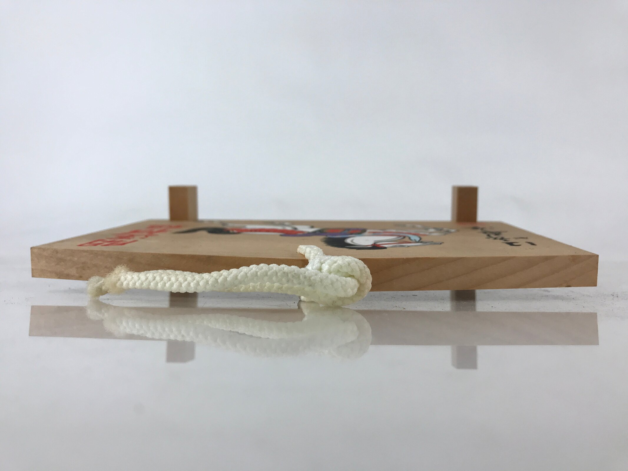 Japanese Wooden Plaque Ema Vtg Shinto Prayers Whishes Hanging Shrine Display JK5