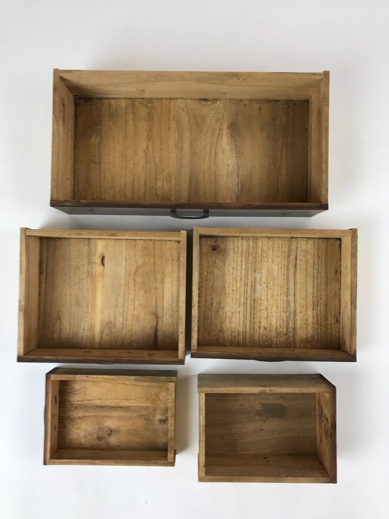 Japanese Wooden Sewing Box Haribako Vtg Tansu 5 Drawers Raden Dark Brown T361