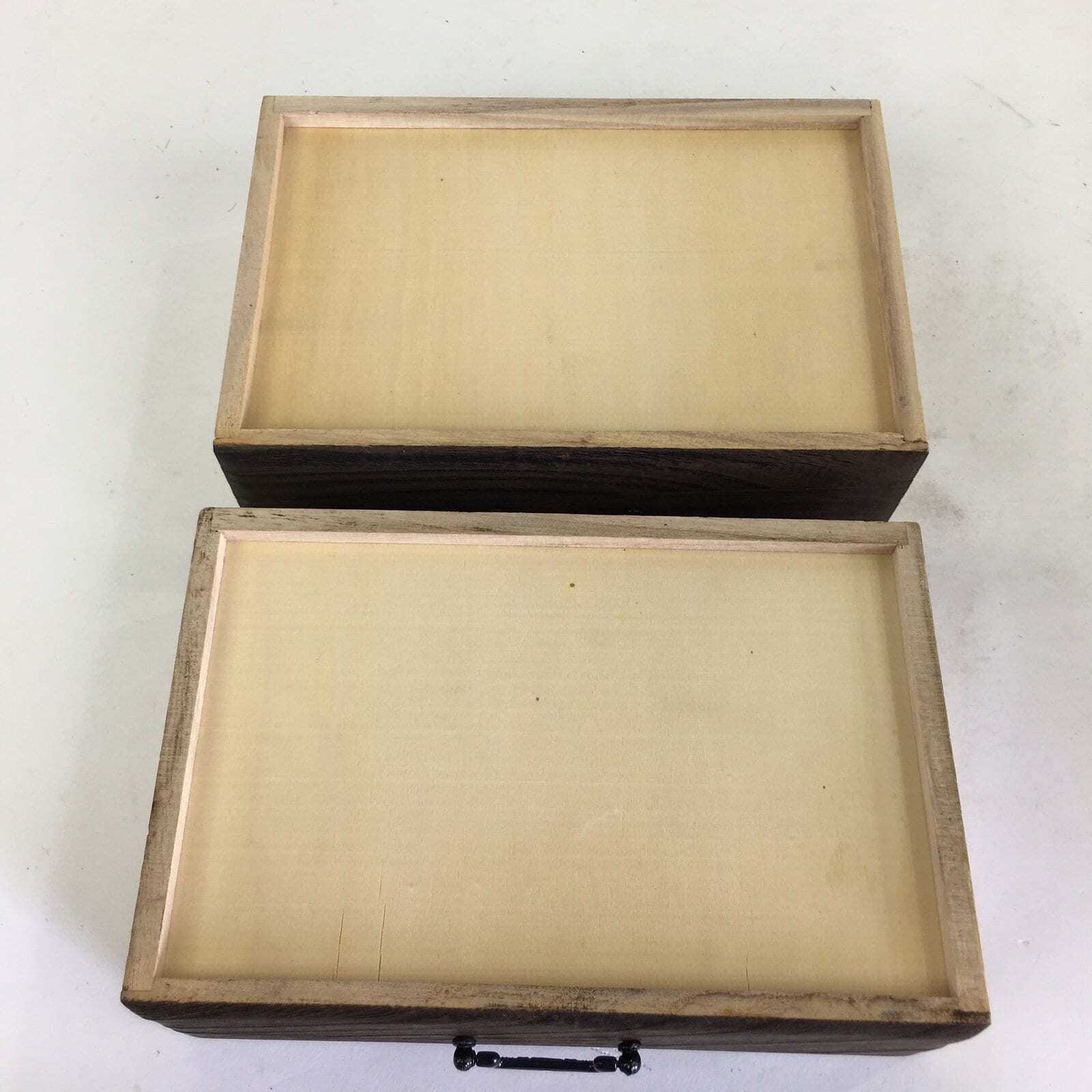 Japanese Wooden Sewing Box Vtg Haribako Chest Tansu 2 Drawers T304