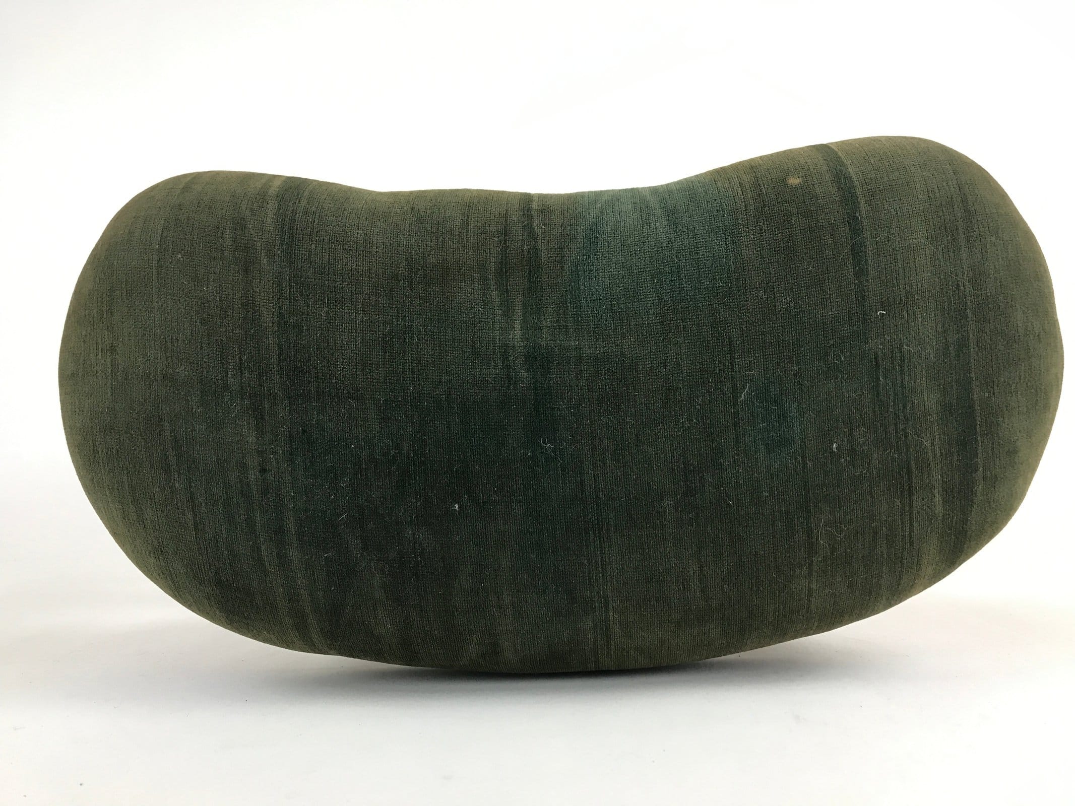 Japanese Wooden Shogi Go Armrest Vtg Kyousoku Green Cushion JK513