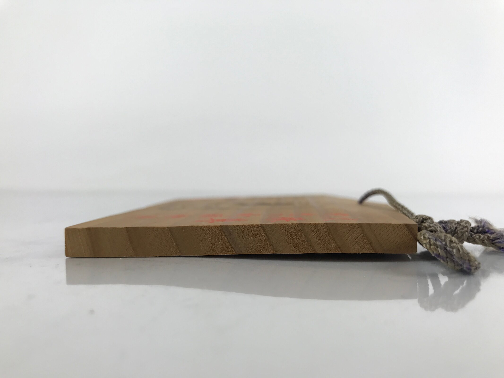 Japanese Wooden Shrine Plaque Ema Vtg Chikurinji Temple Hanging Wish EM57