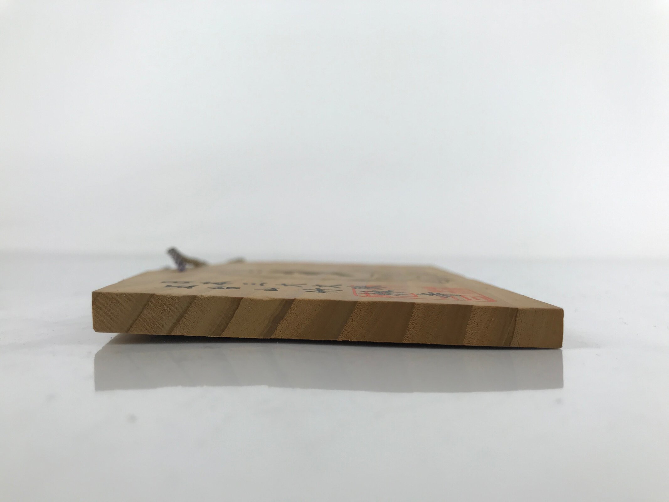 Japanese Wooden Shrine Plaque Ema Vtg Chikurinji Temple Hanging Wish EM57