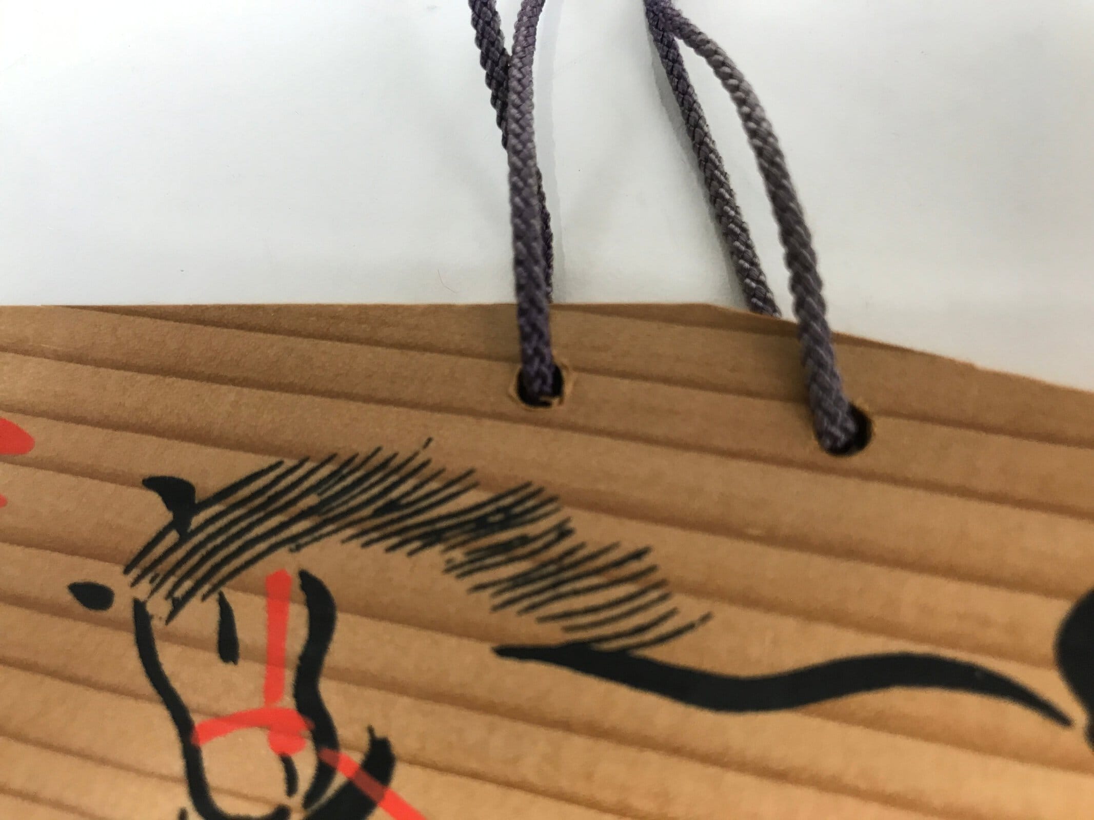 Japanese Wooden Shrine Plaque Ema Vtg Galloping Horse Shiogama Shrine EM58