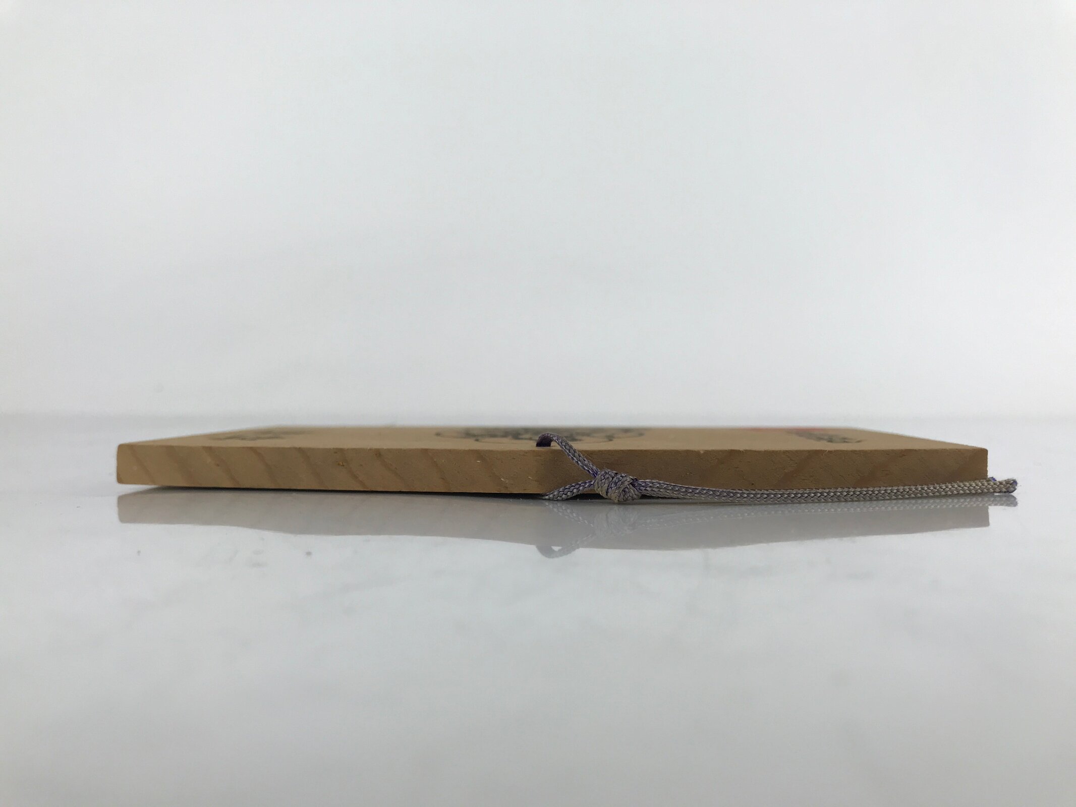 Japanese Wooden Shrine Plaque Ema Vtg Kannon Amulet Hanging Wish Buddhist EM54