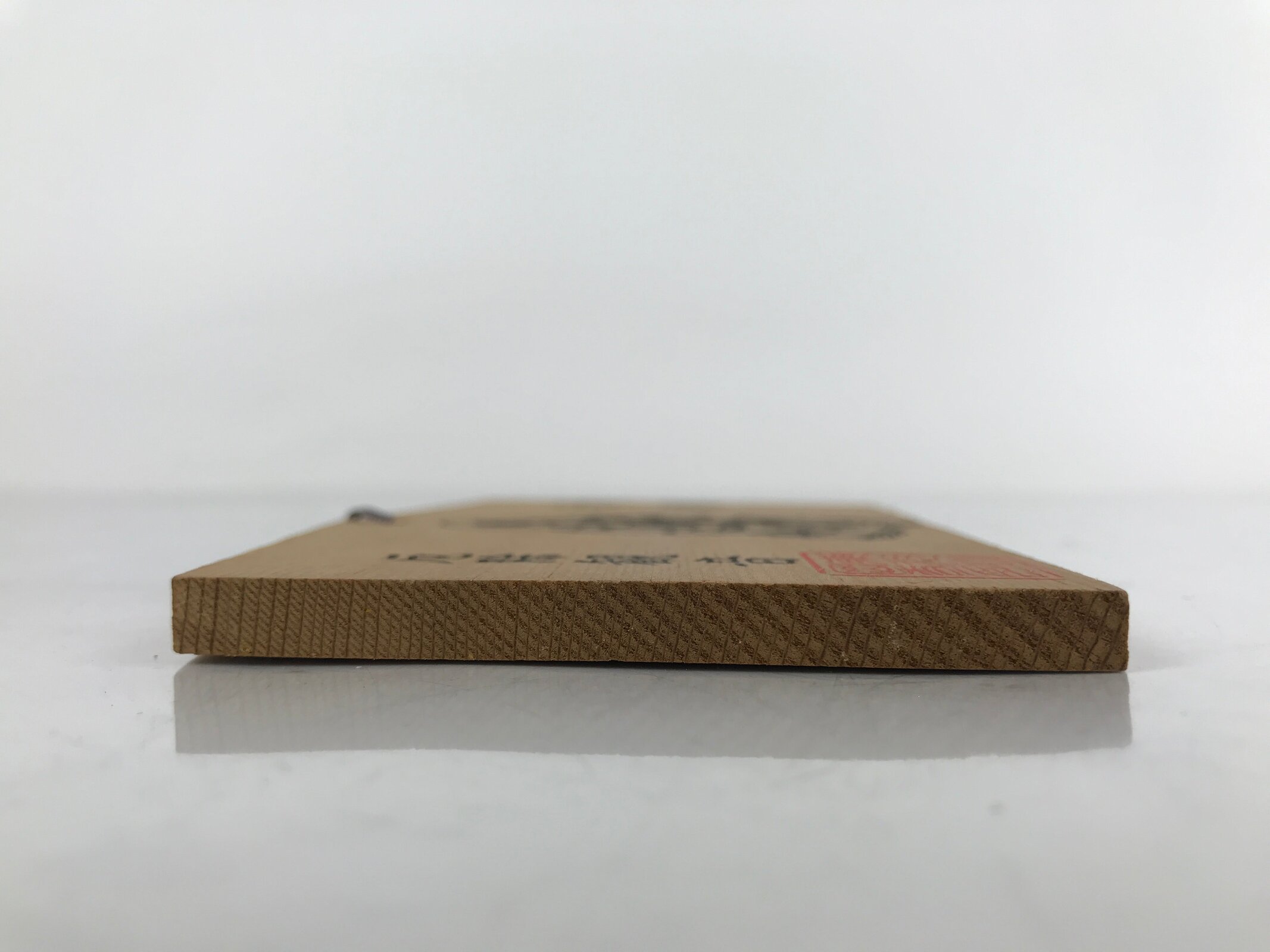 Japanese Wooden Shrine Plaque Ema Vtg Kannon Amulet Hanging Wish Buddhist EM54